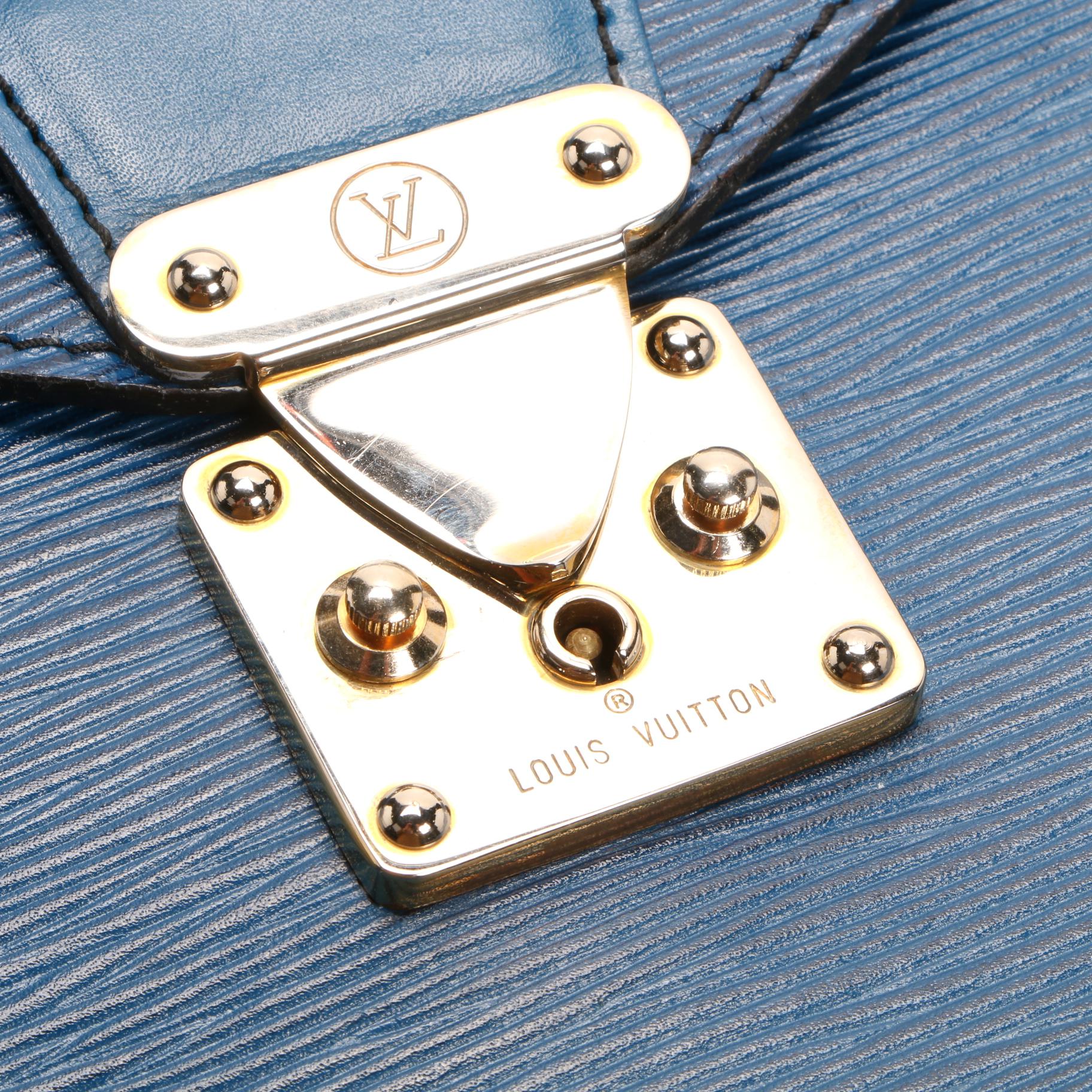 Louis Vuitton Porte Document Senateur in Toledo Blue Epi Leather