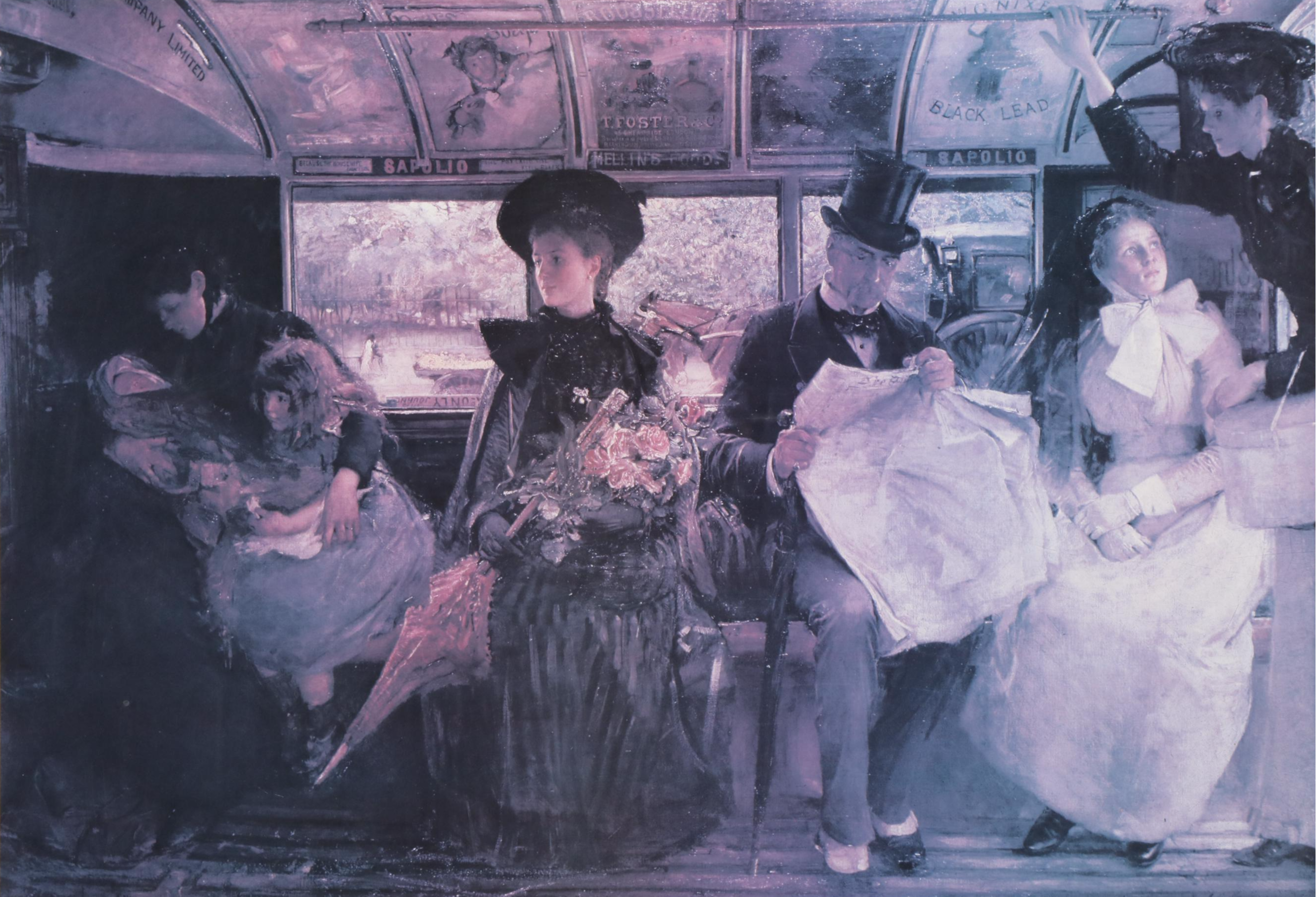 Offset Lithograph after George W. Joy "The Bayswater Omnibus"