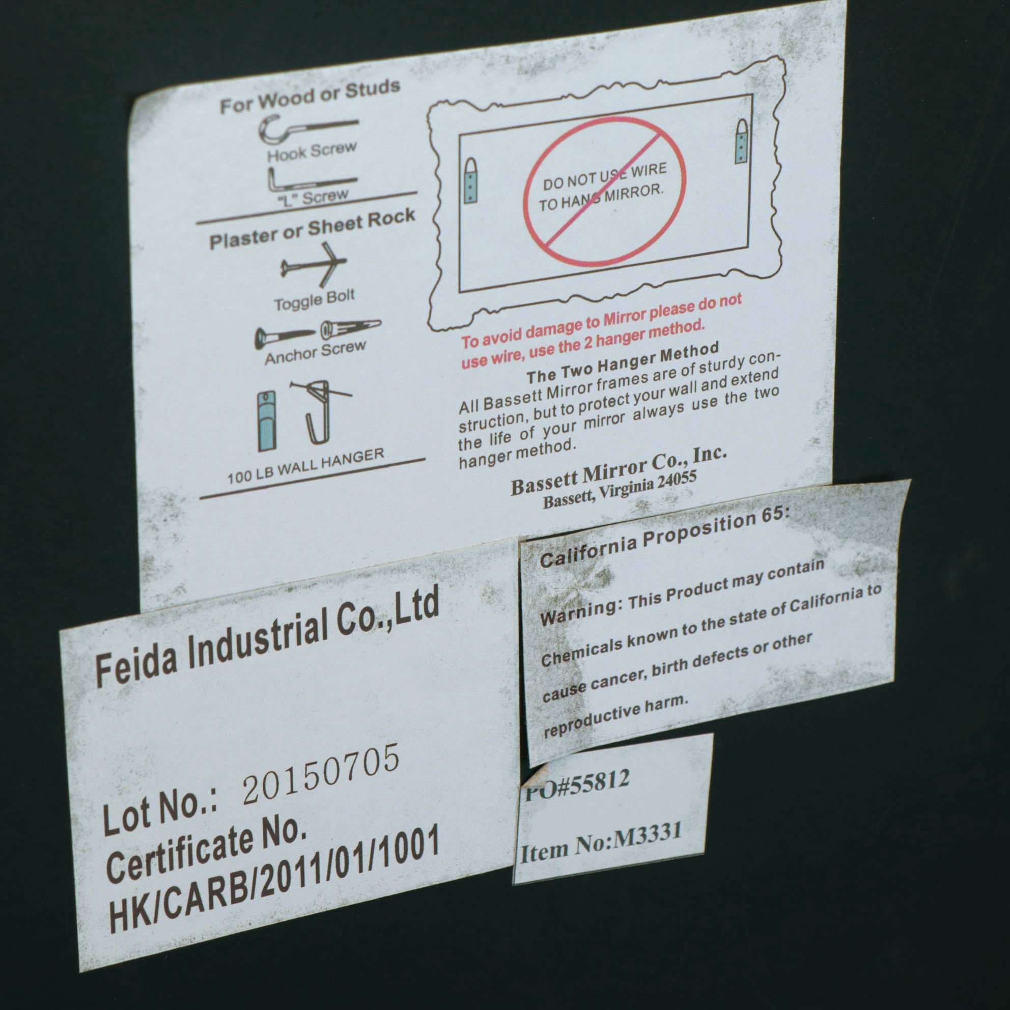 Round Multi-Paneled Sunburst Wall Mirror