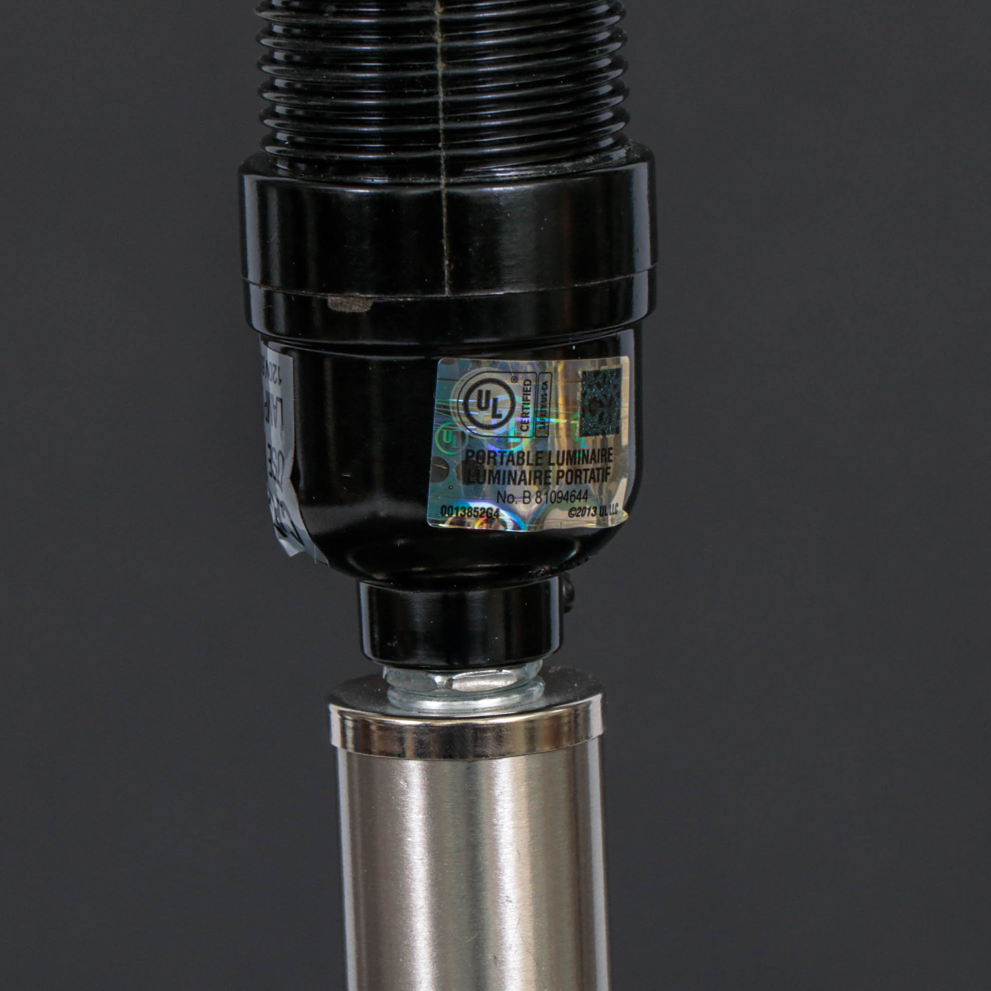 Glass Baluster-Form Table Lamps with Bright White Drum Shades