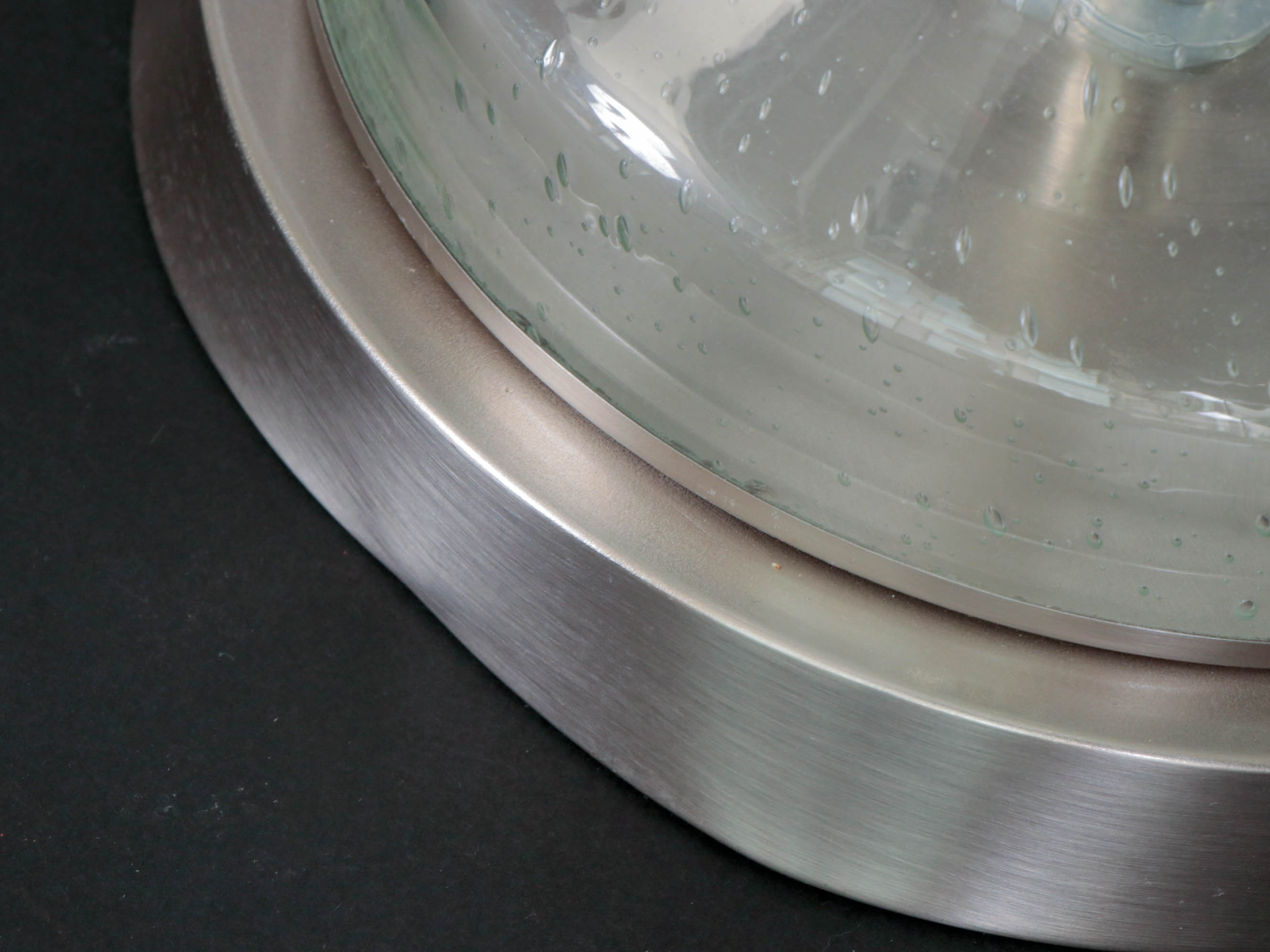 Glass Baluster-Form Table Lamps with Bright White Drum Shades