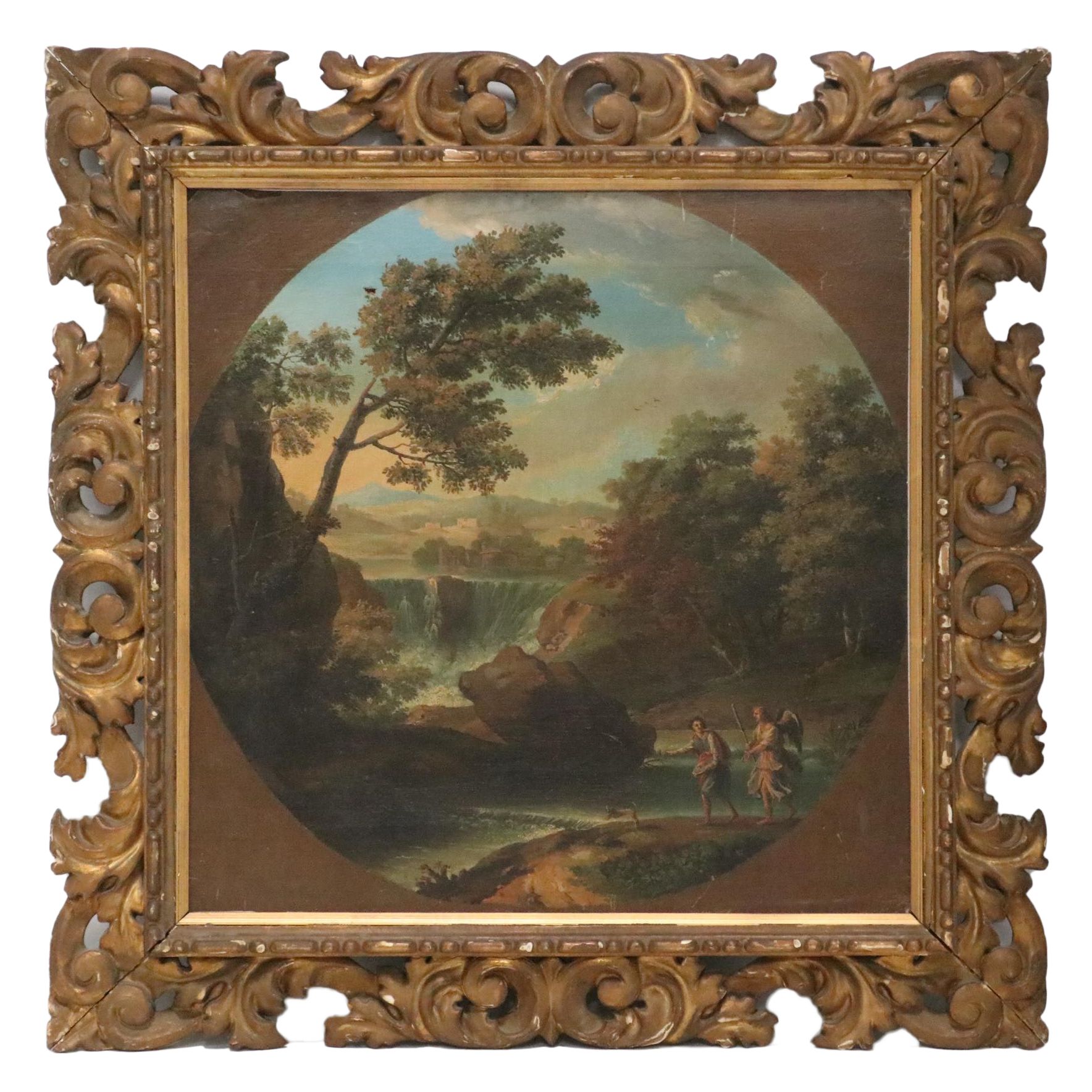 French School Style Allegorical Oil Painting, circa 1800