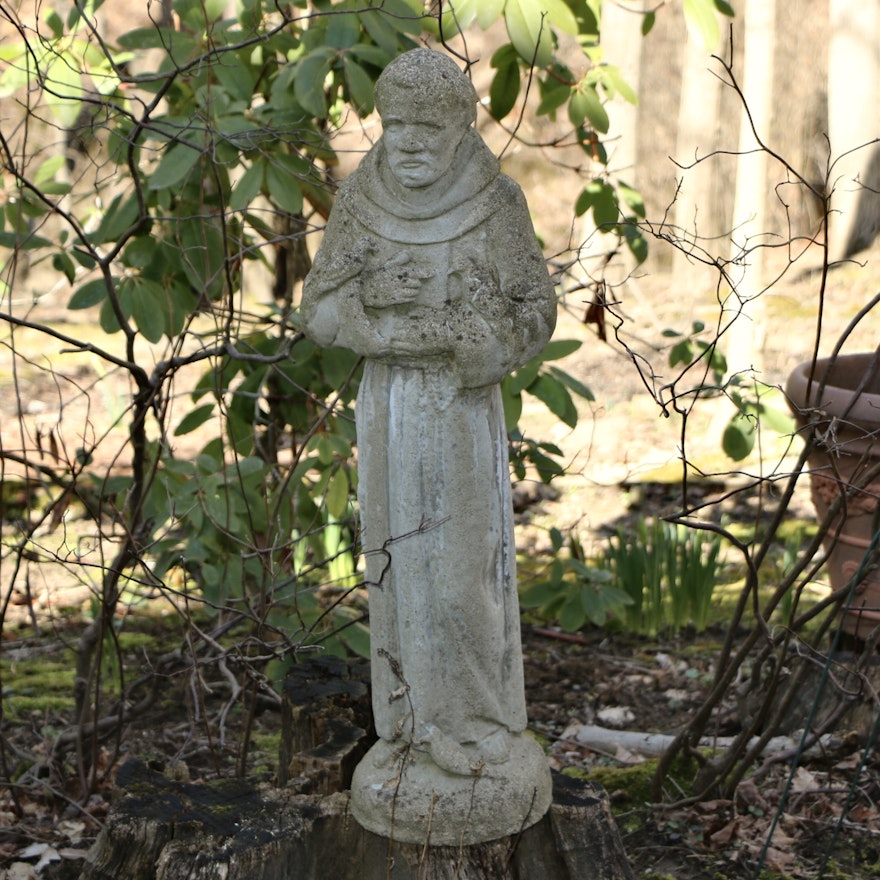 Concrete St. Francis of Assisi Garden Statue