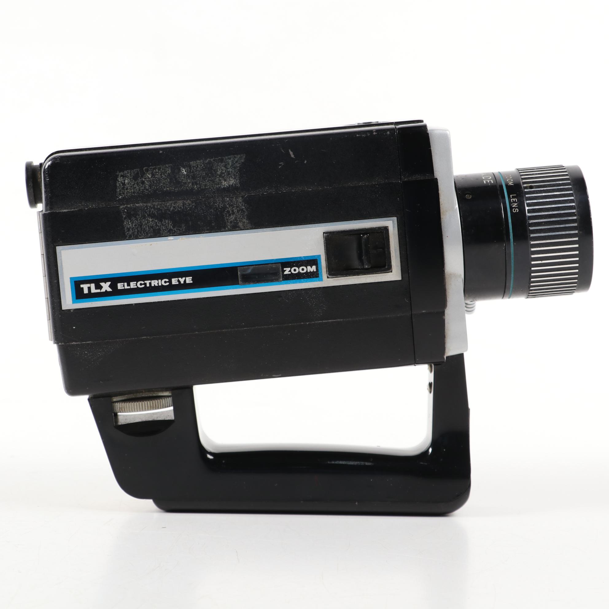 "Moviematic" and "TLX Electric Eye" Movie Cameras with "Sun Gun" Movie Light