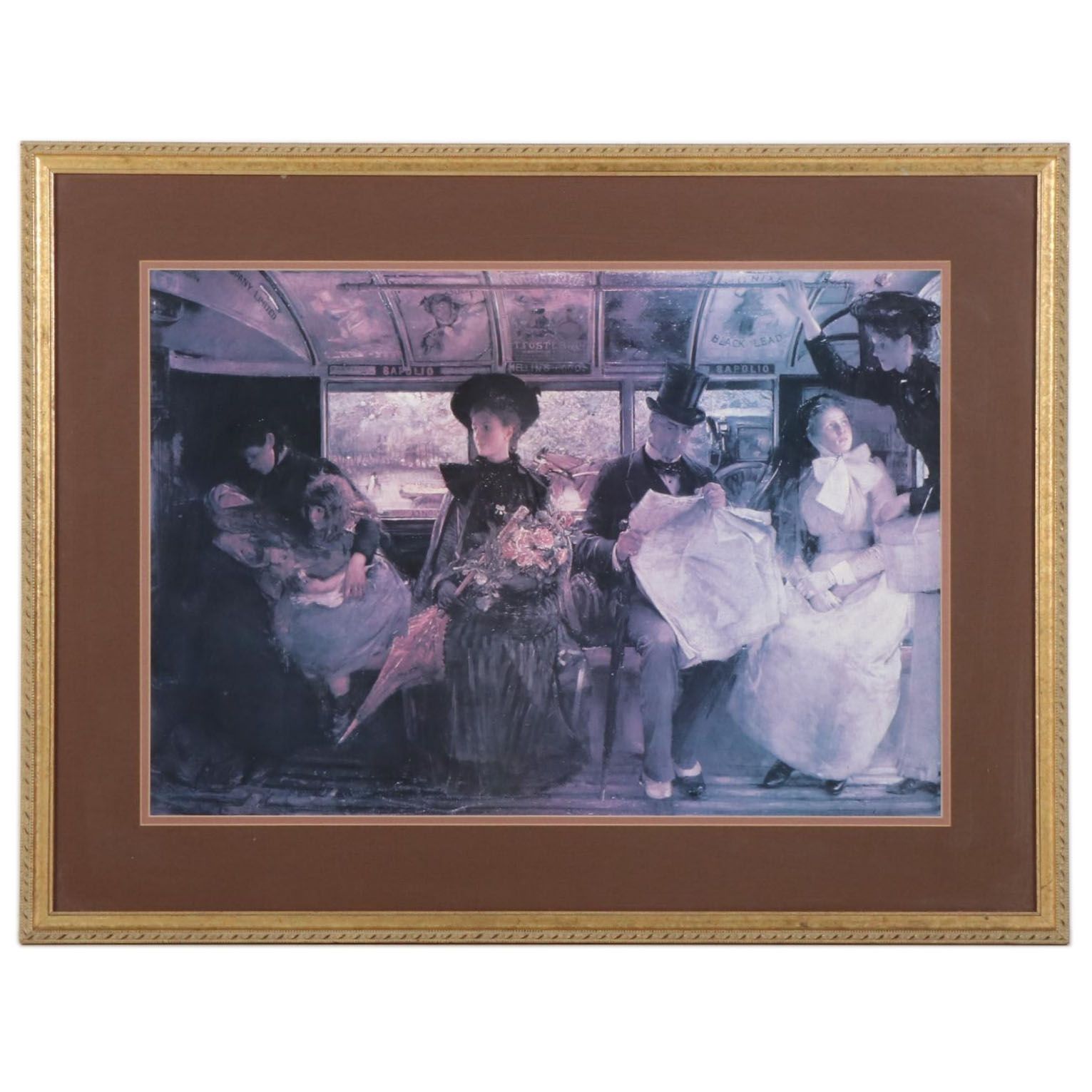 Offset Lithograph after George W. Joy "The Bayswater Omnibus"