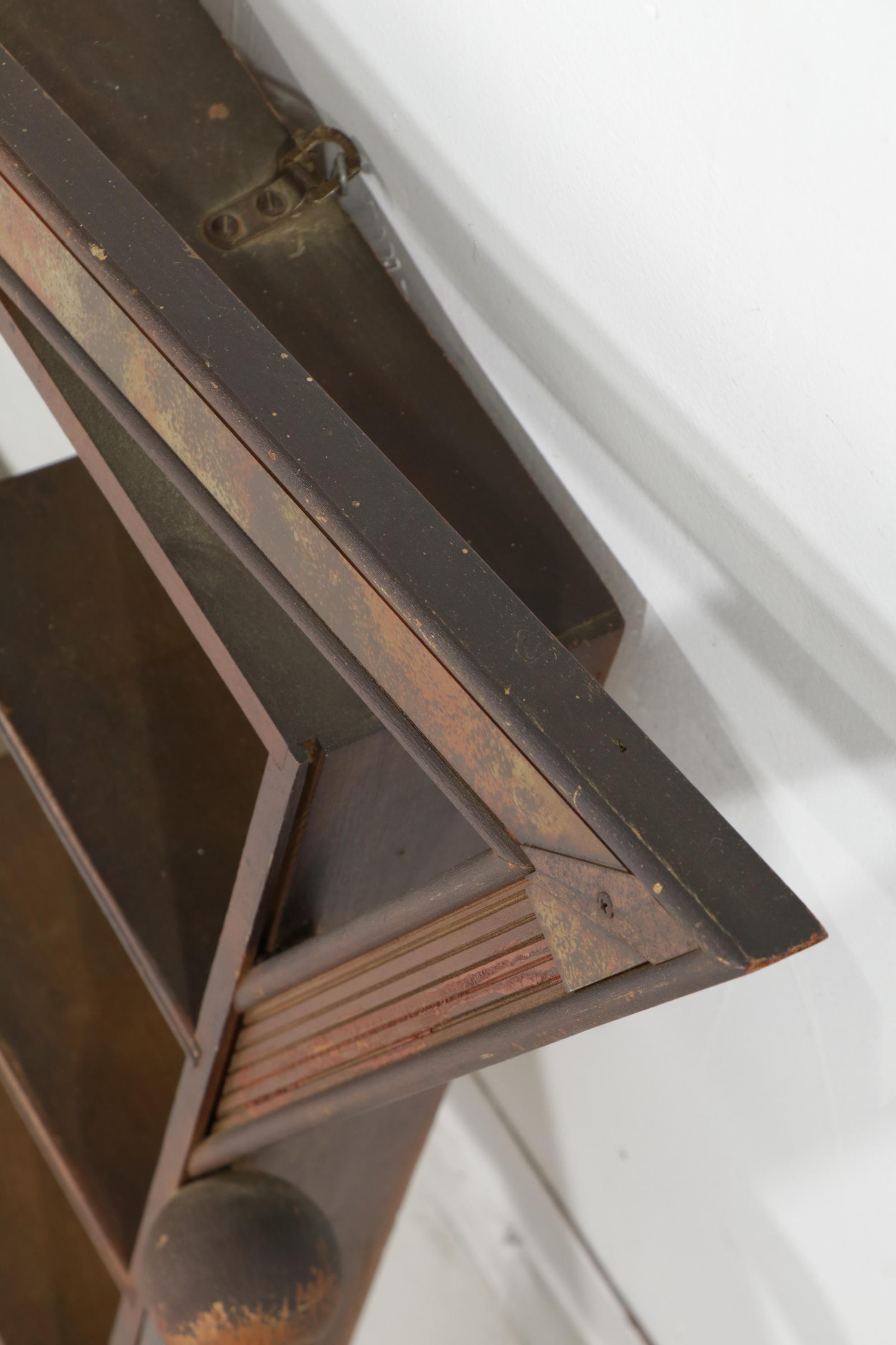 Turner Mid-Century Atomic Mirrored Shadow Box Wall Shelf