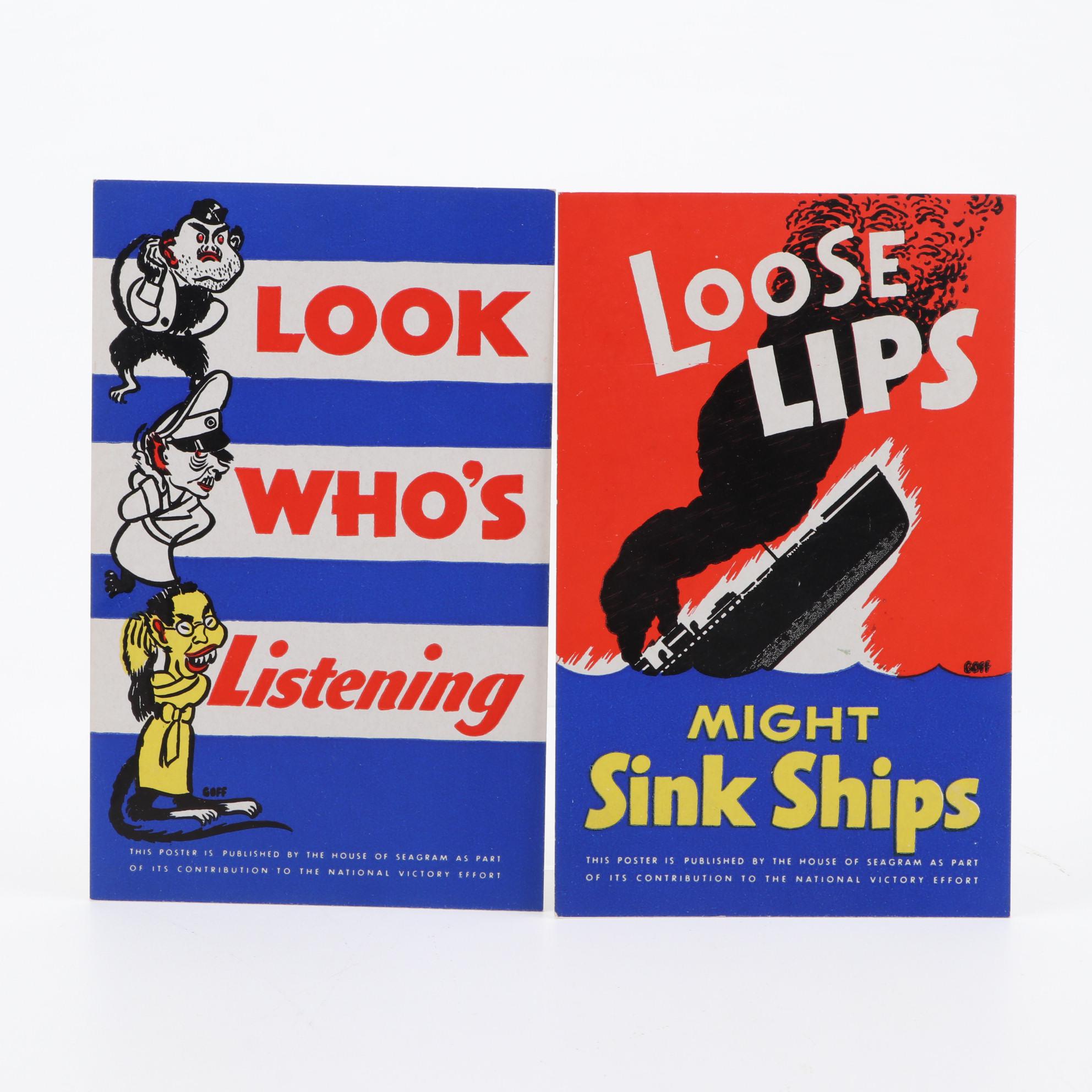 1942 WWII "Someone Talked!" Propaganda Poster by Siebel and Postcards