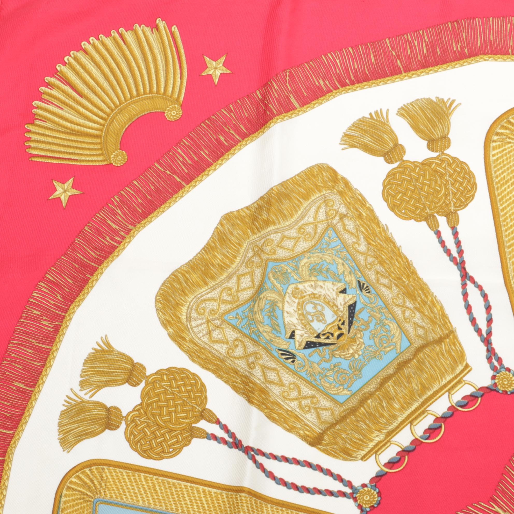 Hermès "Post et Cavalerie" Silk Twill Scarf