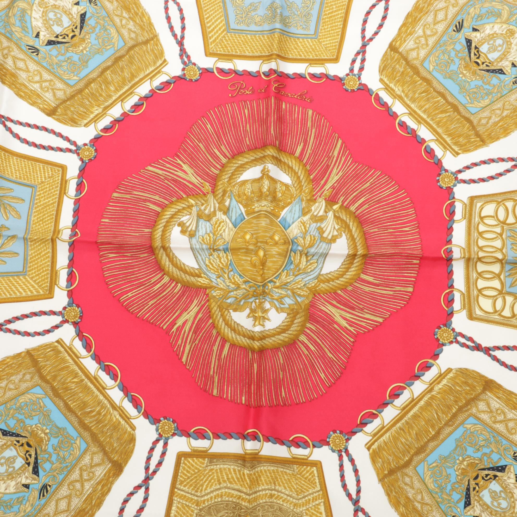 Hermès "Post et Cavalerie" Silk Twill Scarf