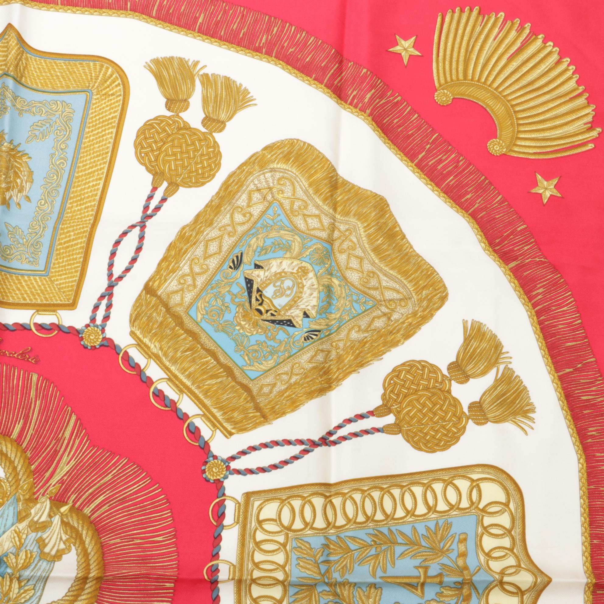 Hermès "Post et Cavalerie" Silk Twill Scarf