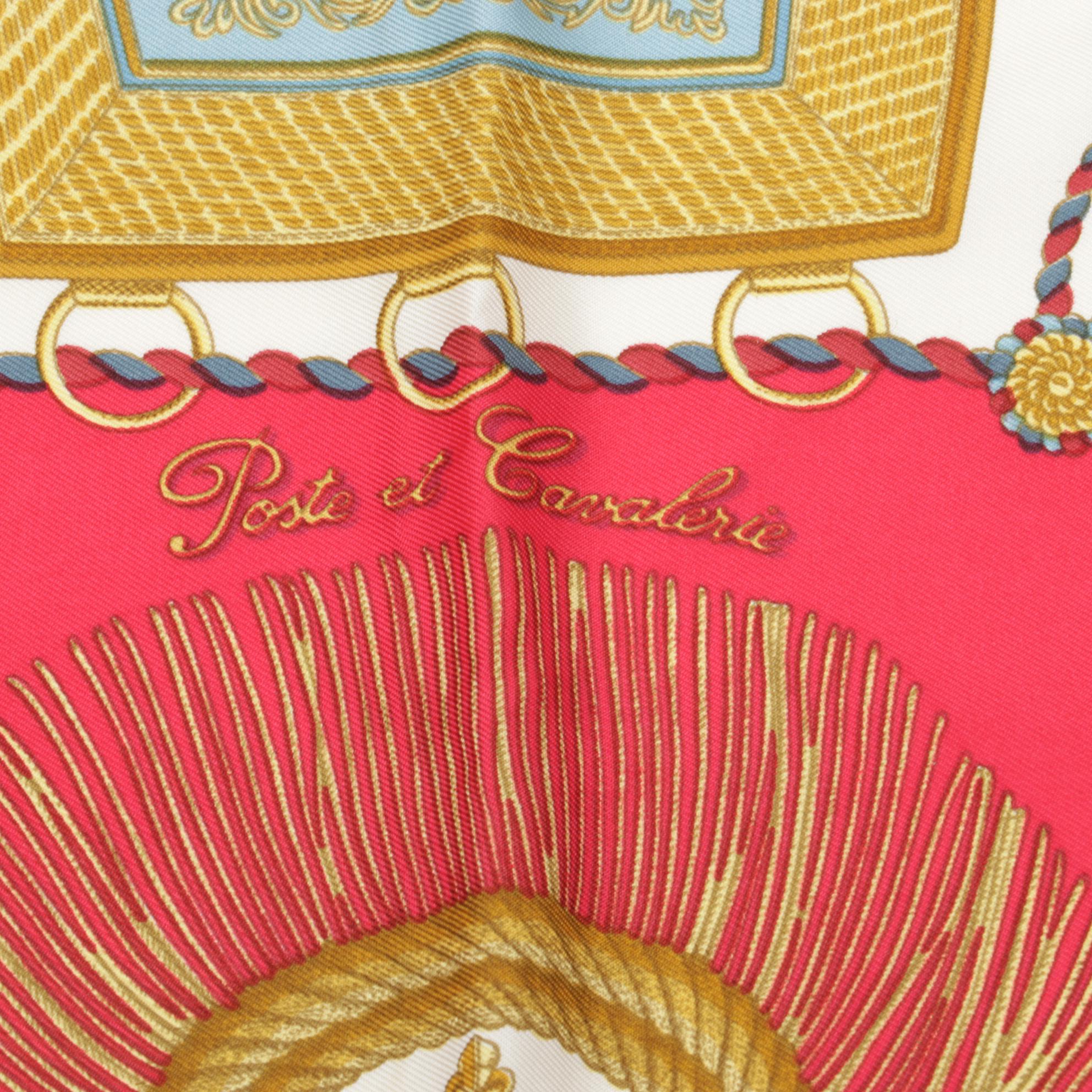 Hermès "Post et Cavalerie" Silk Twill Scarf