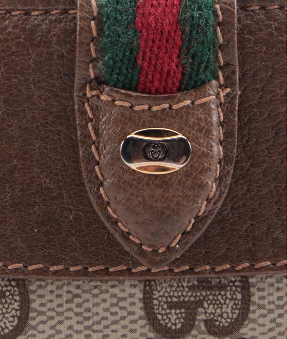 Gucci Accessory Collection GG Supreme Canvas and Leather Wallet