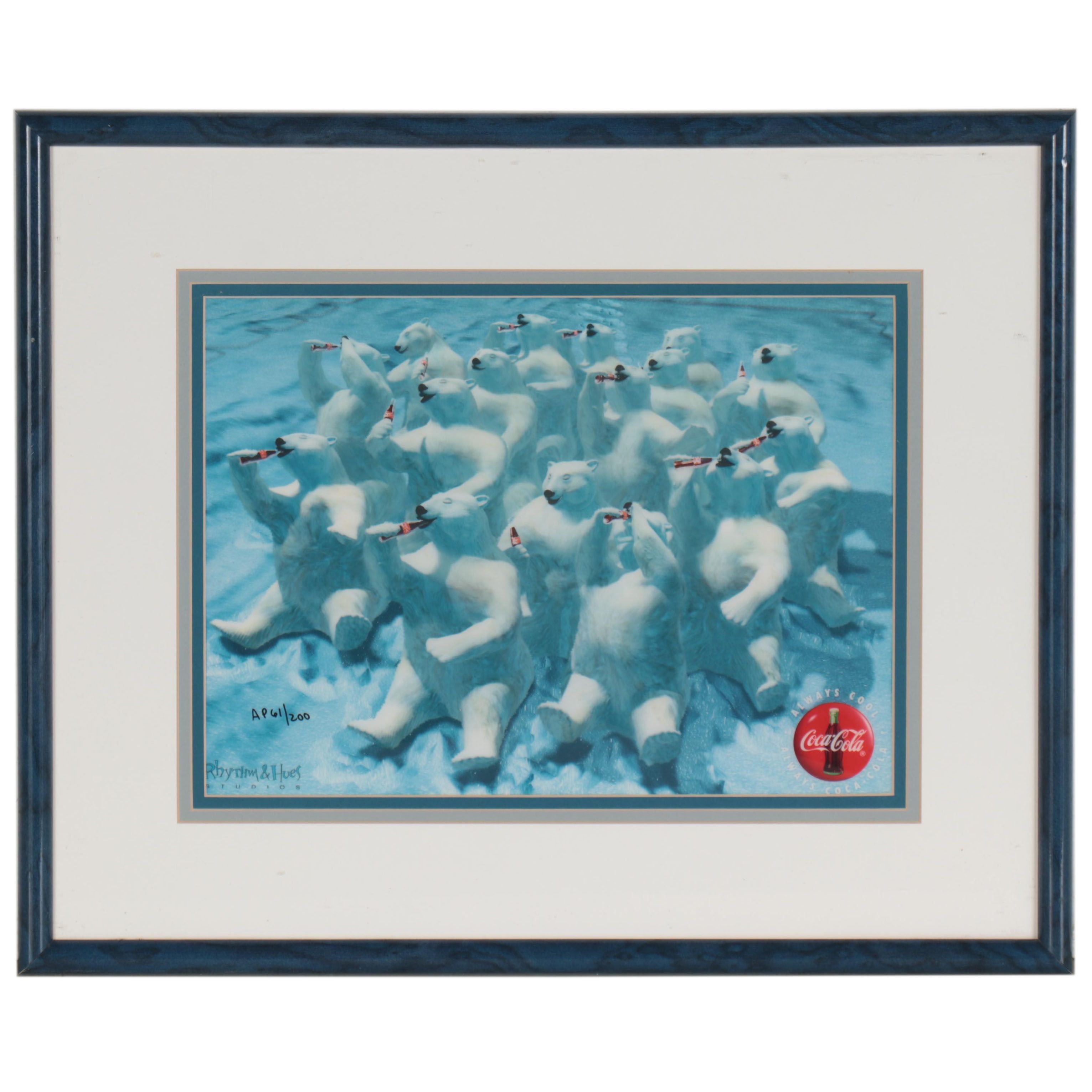 Giclée after Coca-Cola Animation Advertisement "Polar Bears"