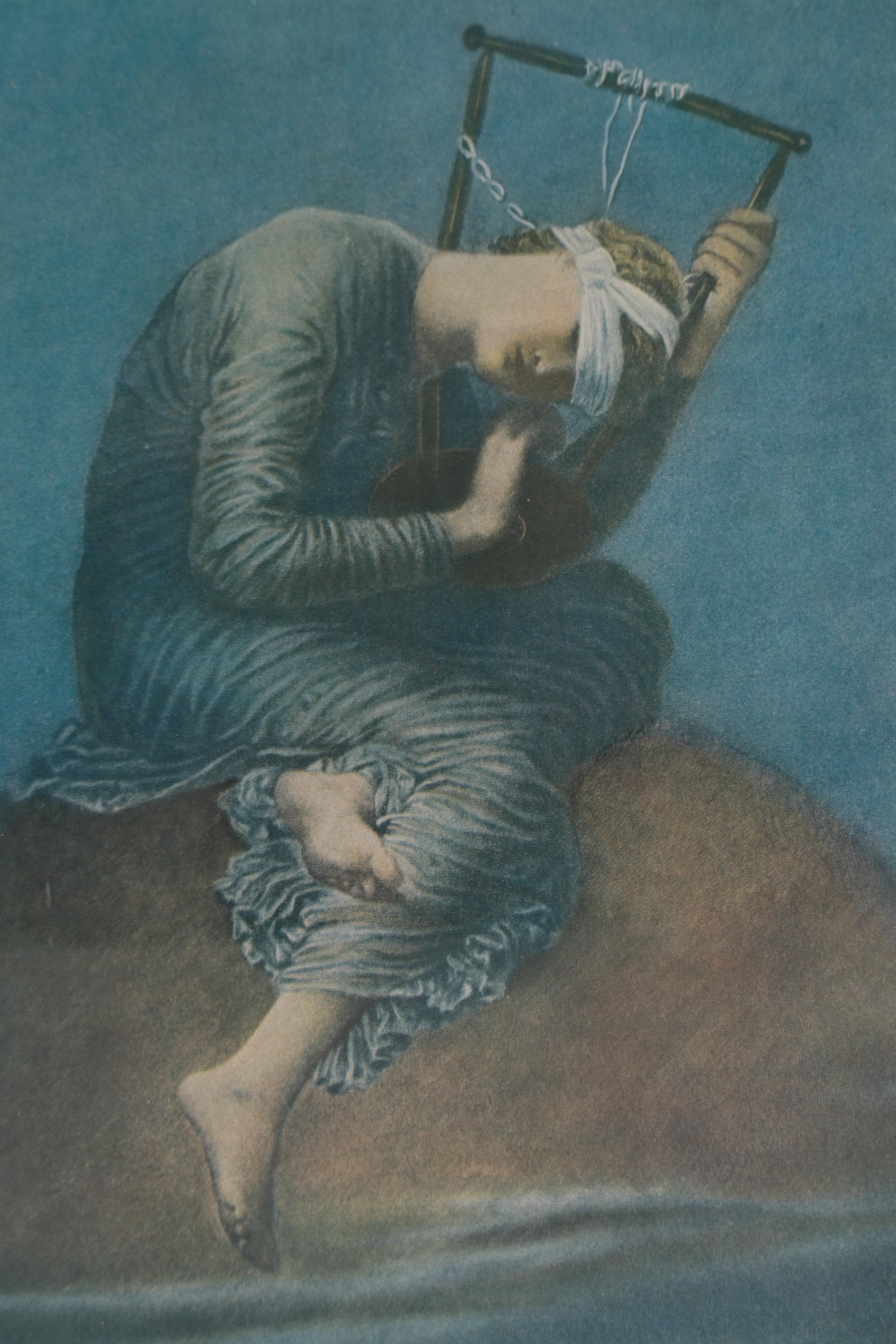 Offset Lithograph after George Frederic Watts "Hope," Late 20th Century