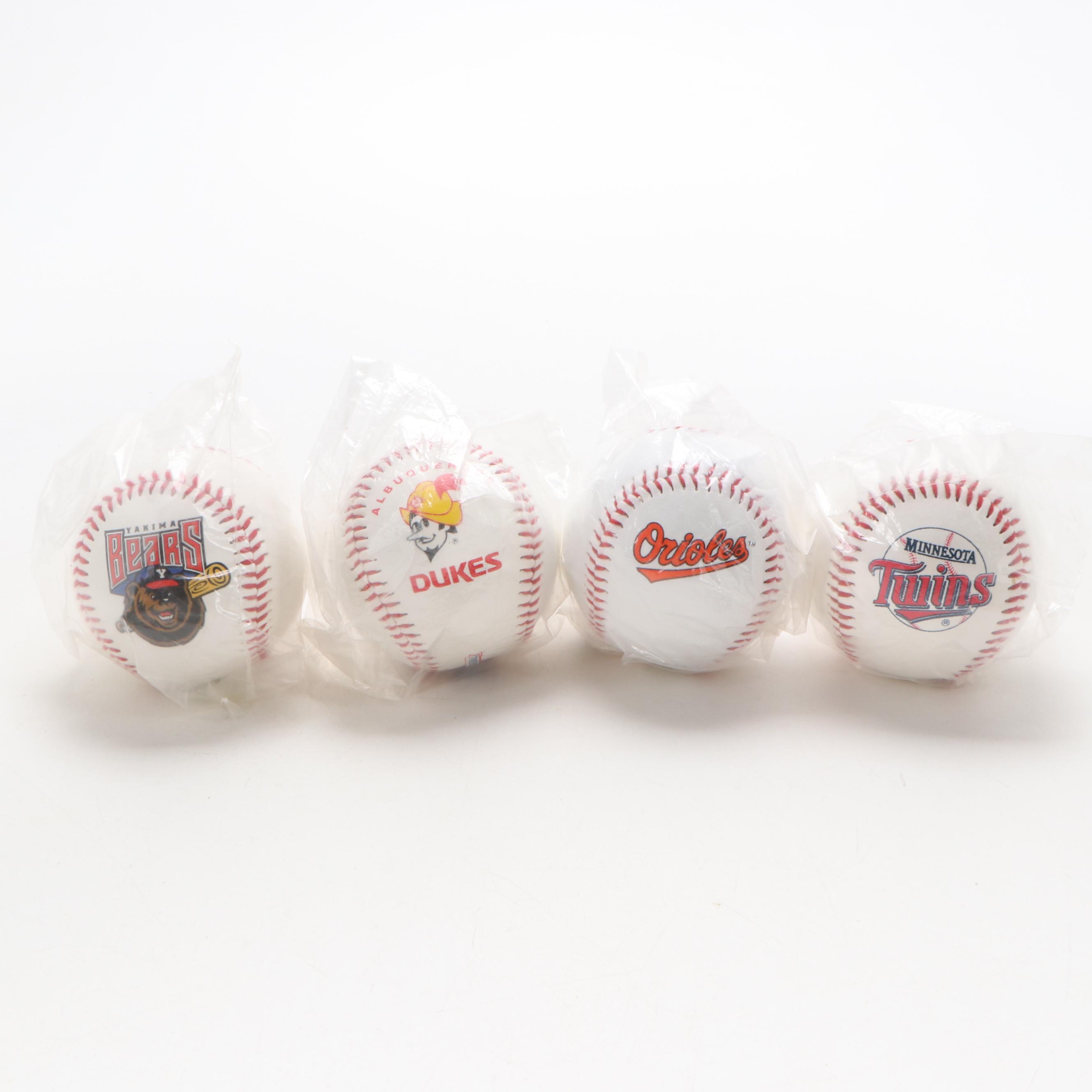 Team Logo Baseballs, Major League, Minor League, and Novelty