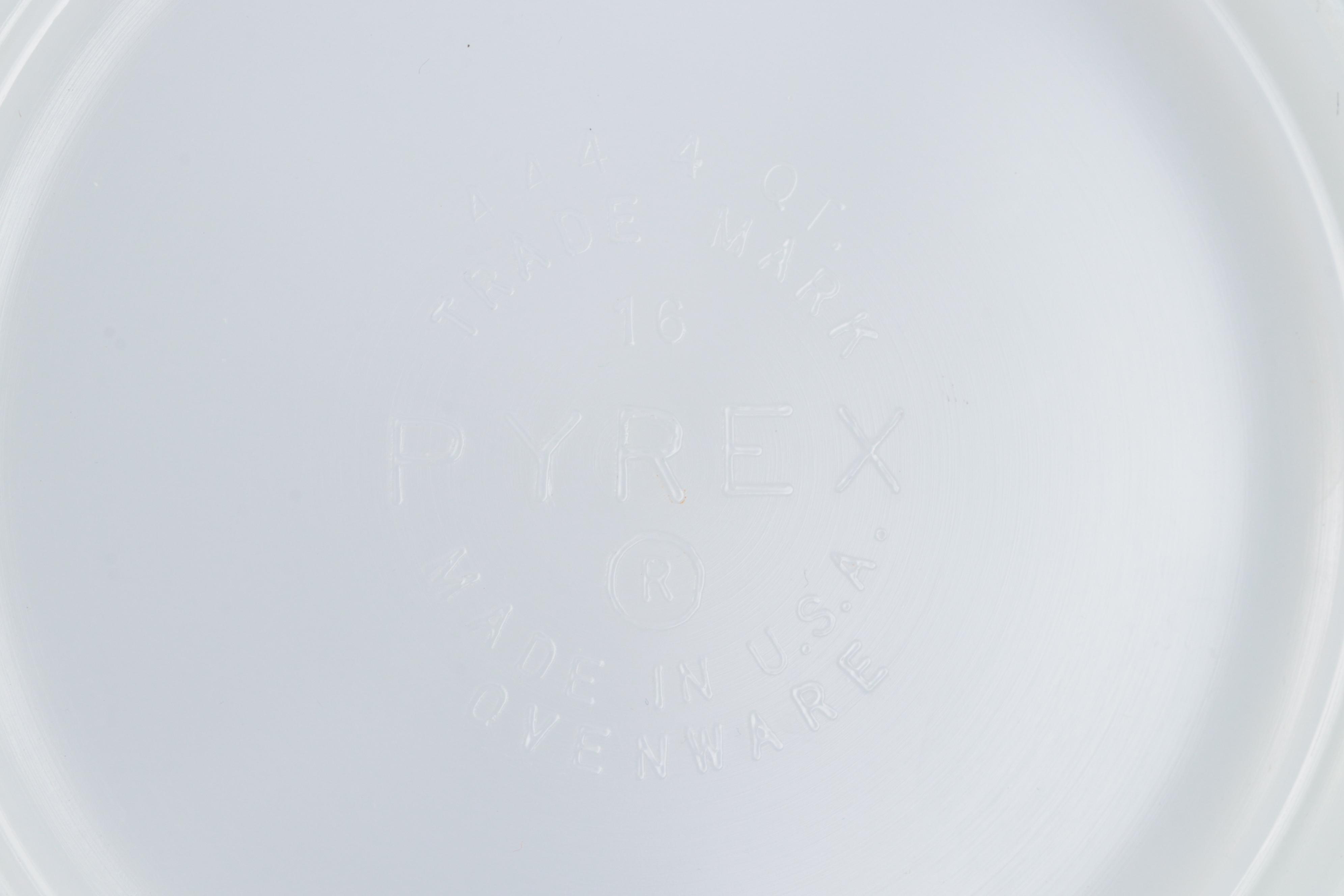 Pyrex "Butterprint" Cinderella Bowls with "Snowflake" Casserole Dish