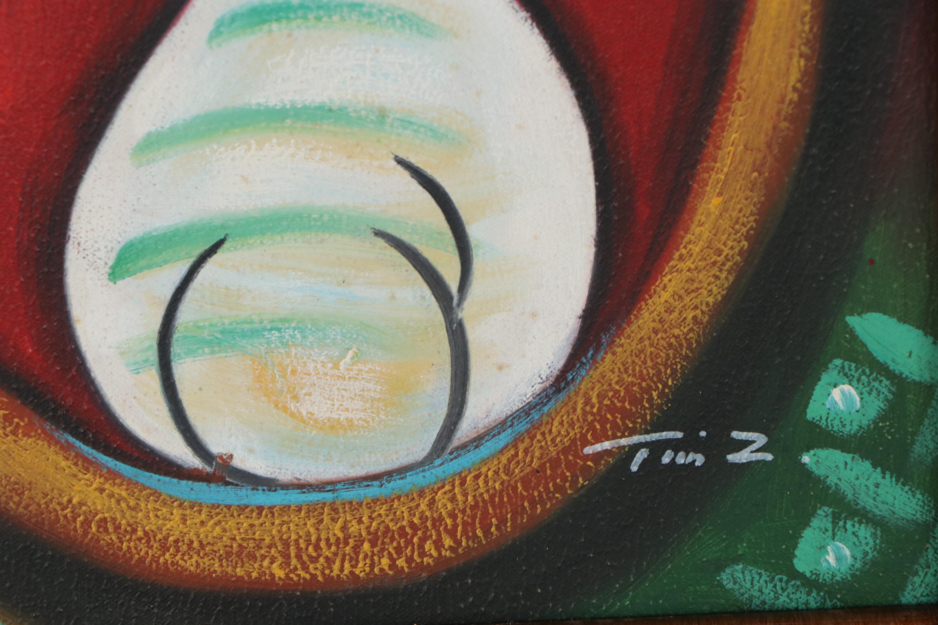 Oil Painting after Pablo Picasso "Girl Before a Mirror," Late 20th Century