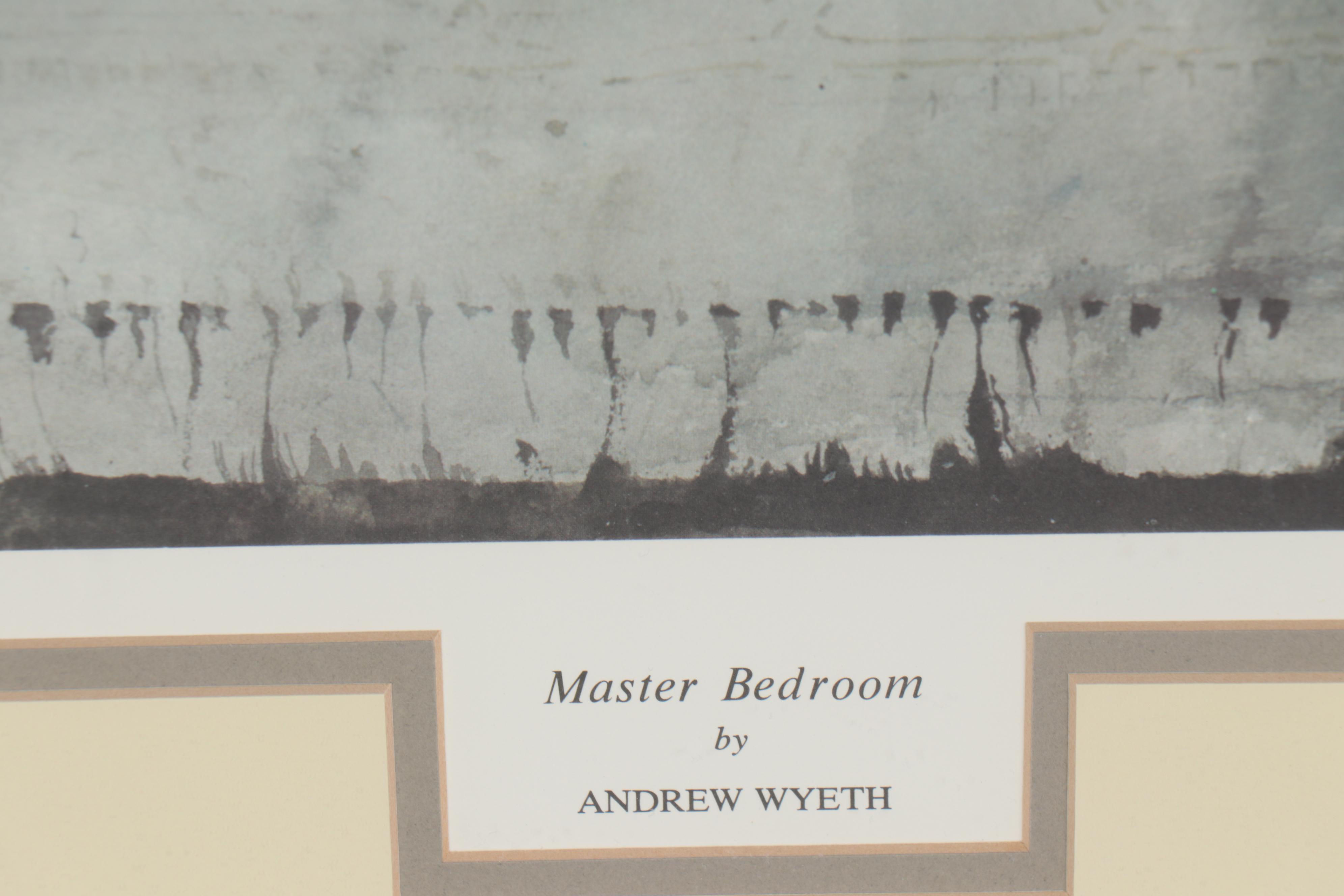 Offset Lithograph after Andrew Wyeth "Master Bedroom"