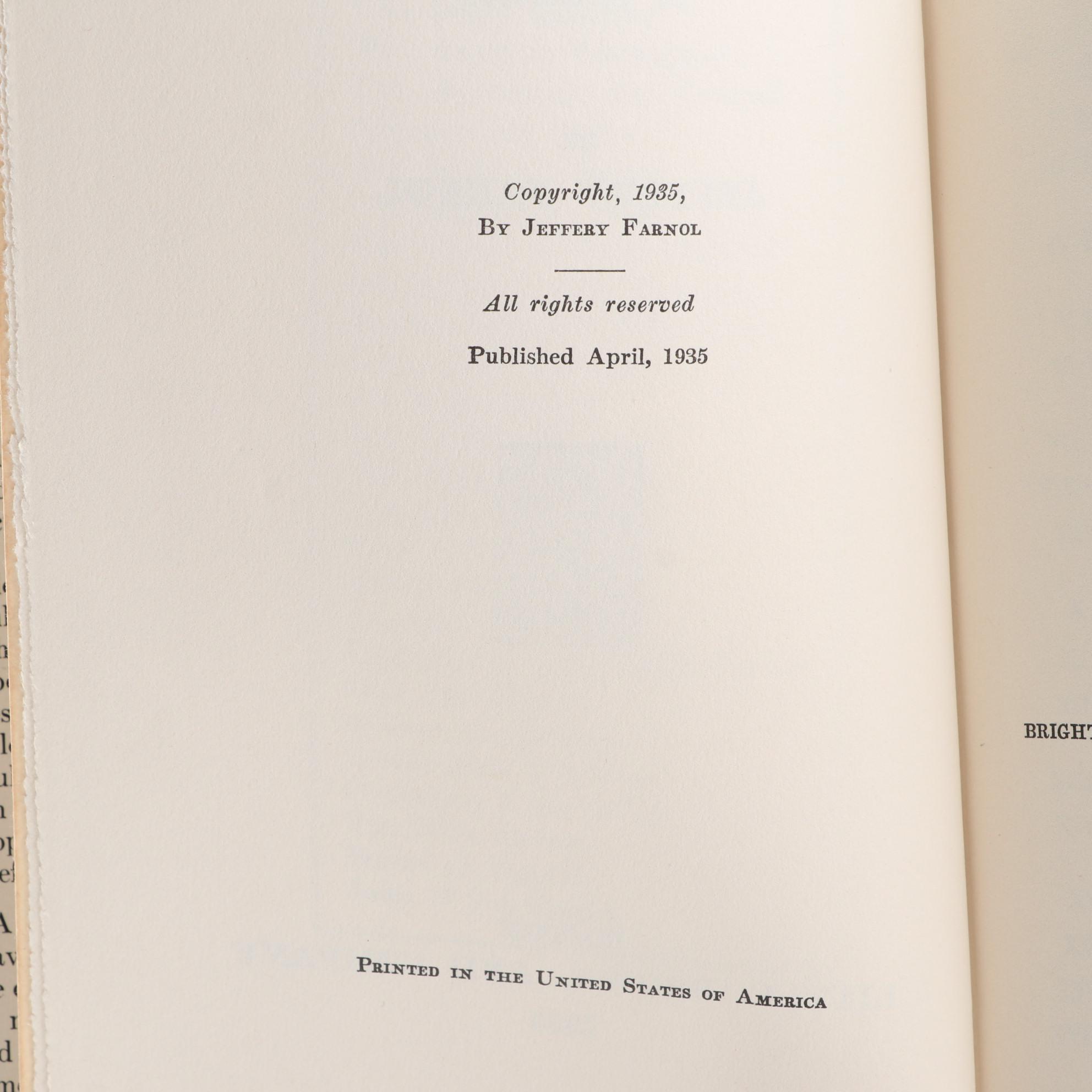 First American Edition Jeffery Farnol Novels