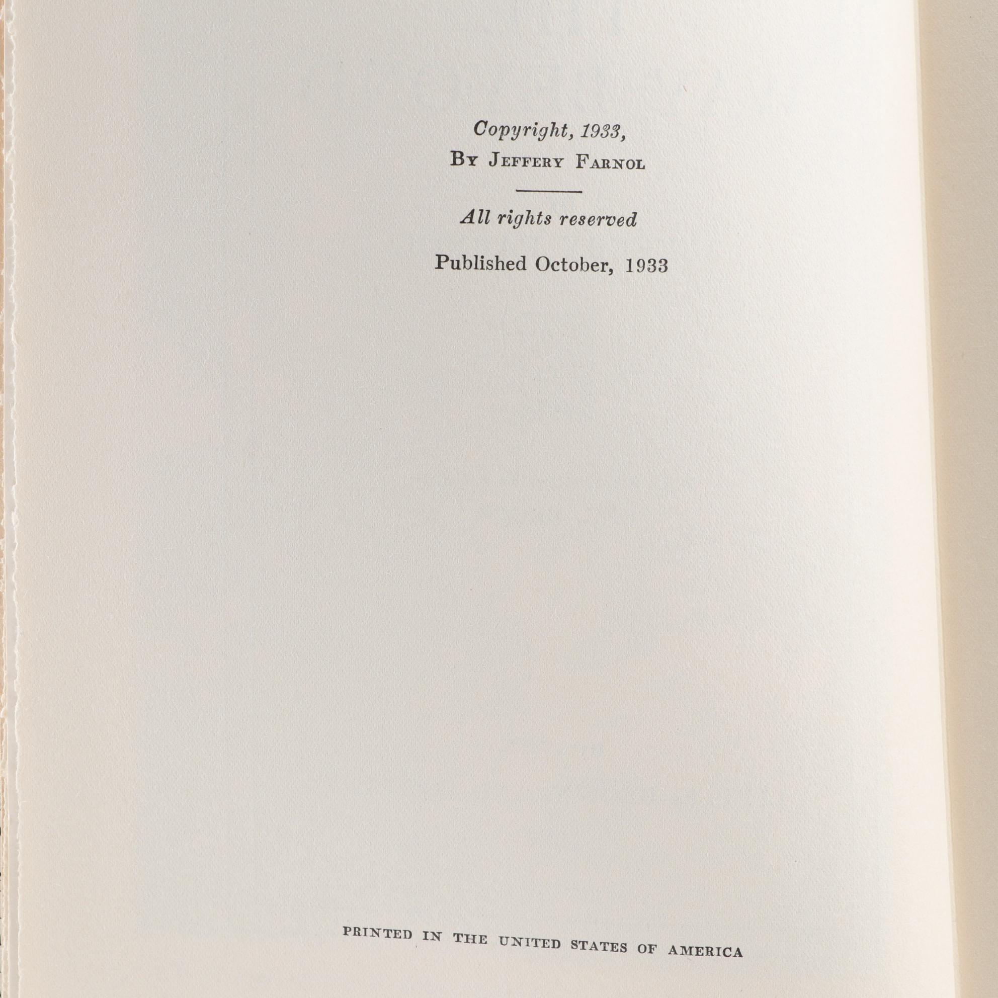 First American Edition Jeffery Farnol Novels