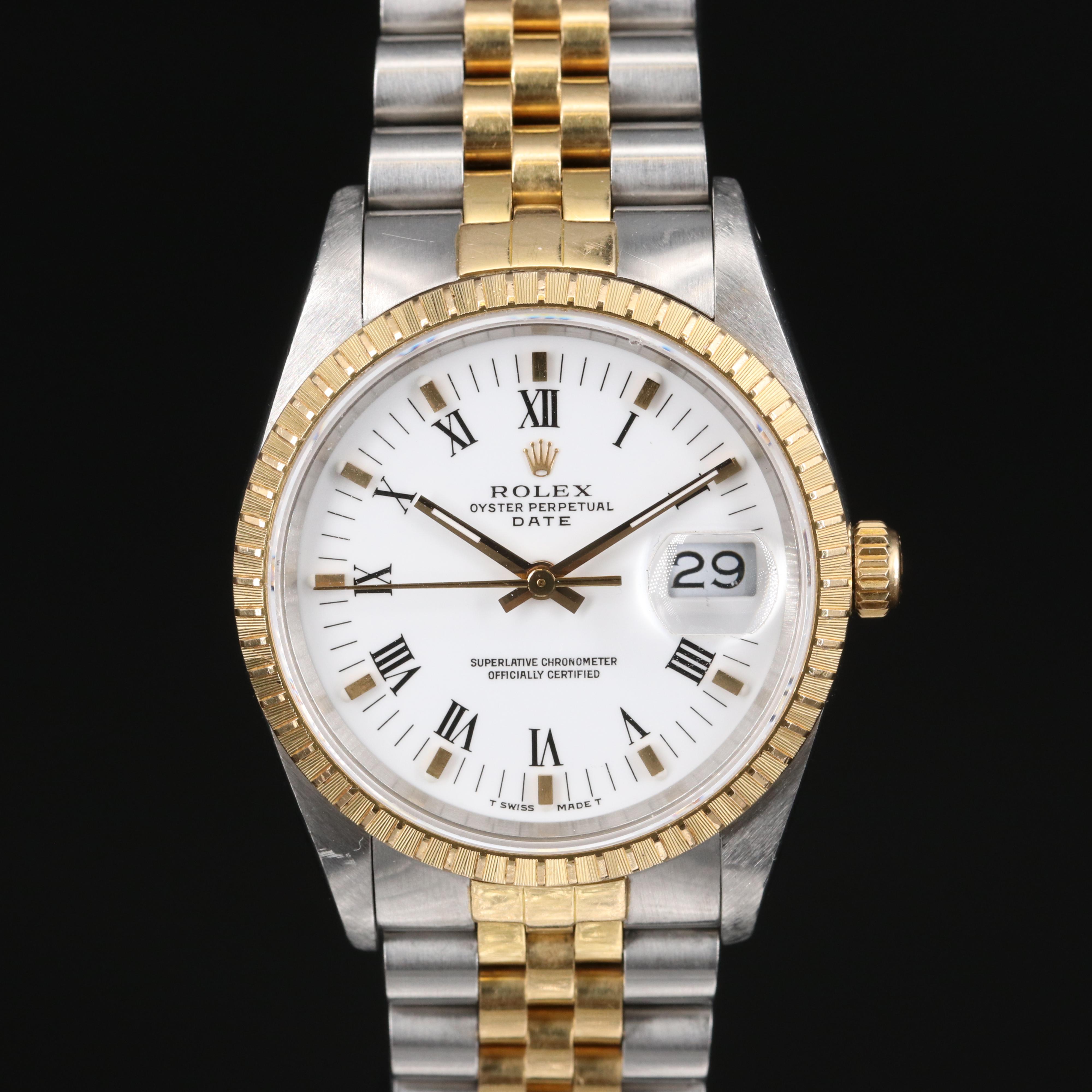 1989 Rolex "Datejust" 18K Gold and Stainless Steel Automatic Watch