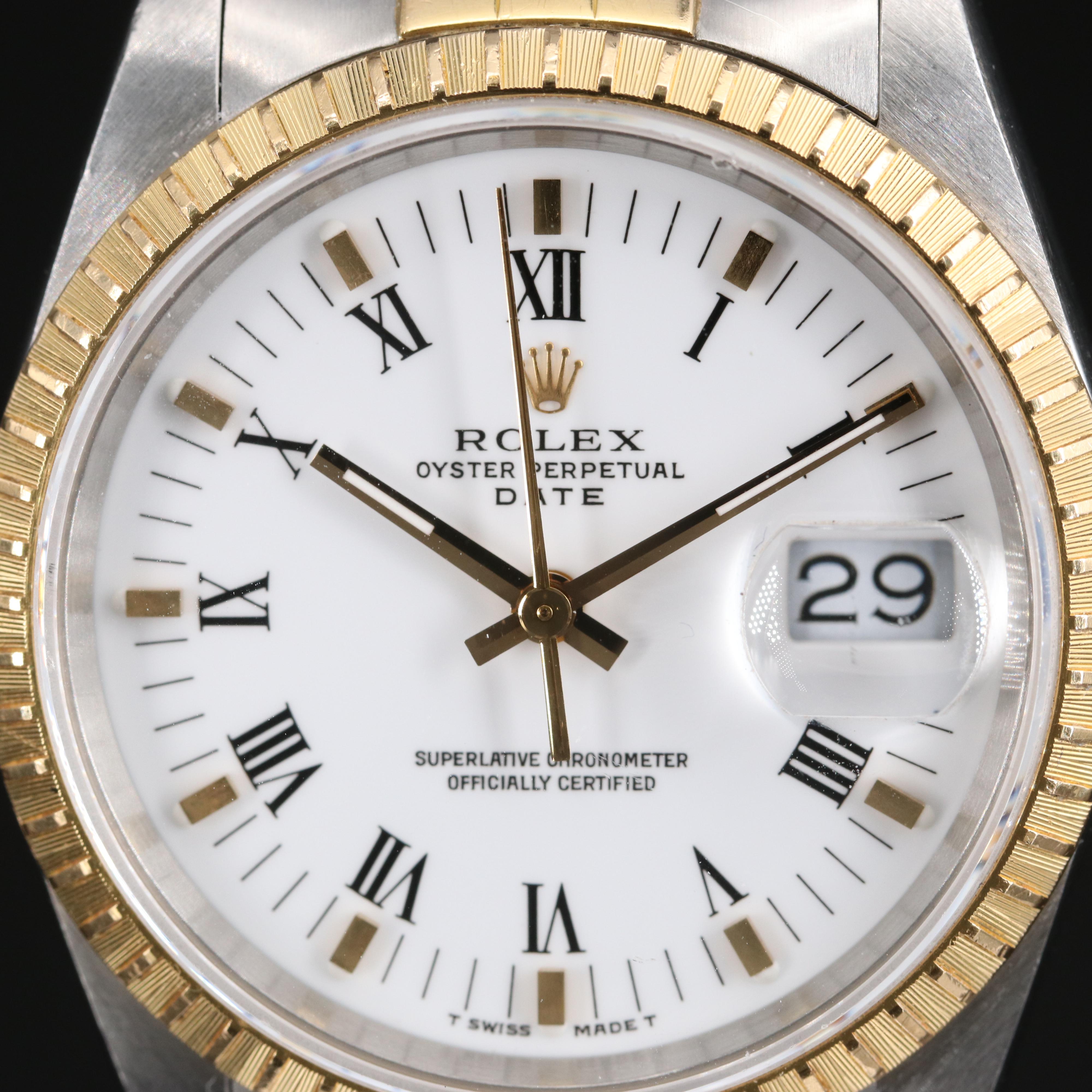 1989 Rolex "Datejust" 18K Gold and Stainless Steel Automatic Watch