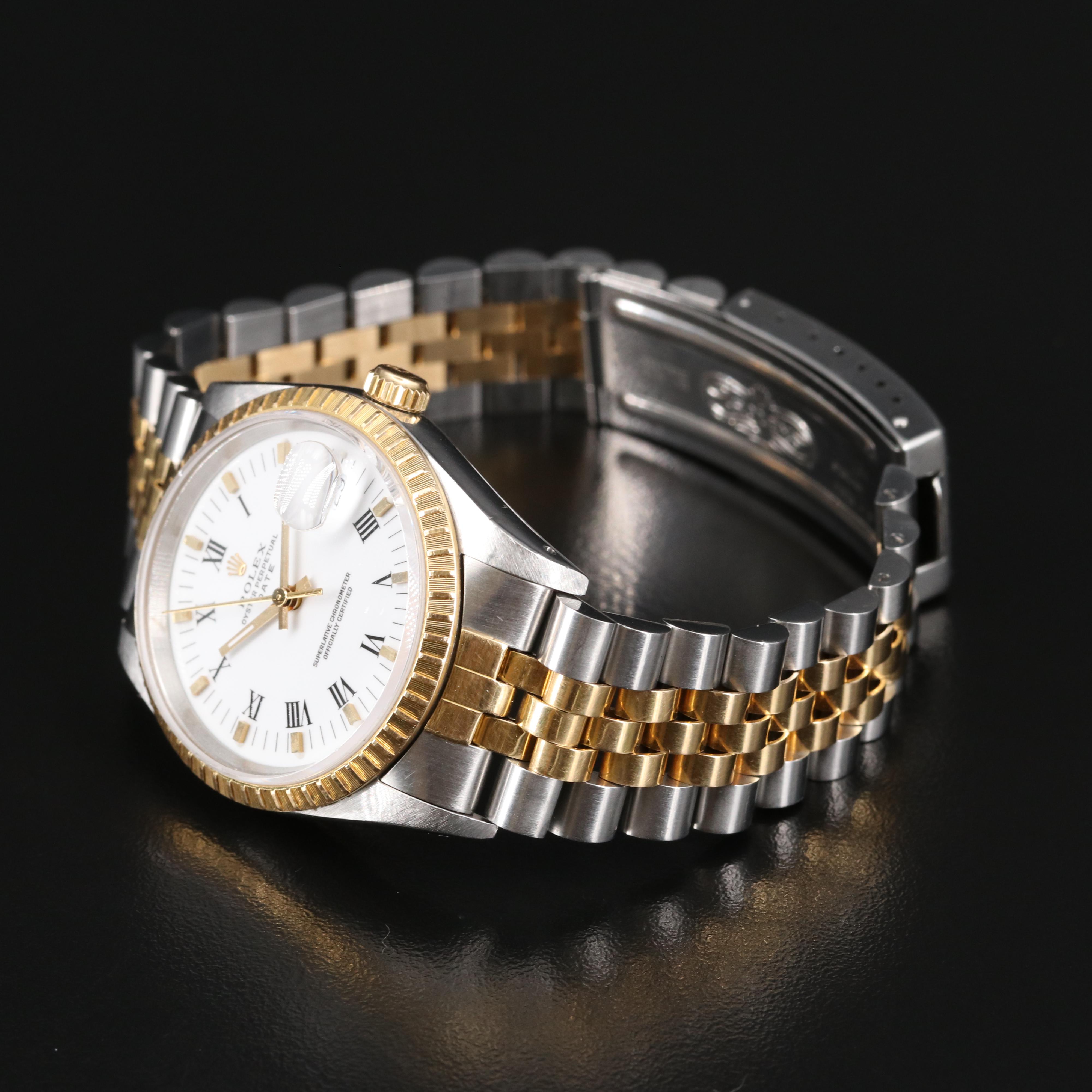 1989 Rolex "Datejust" 18K Gold and Stainless Steel Automatic Watch