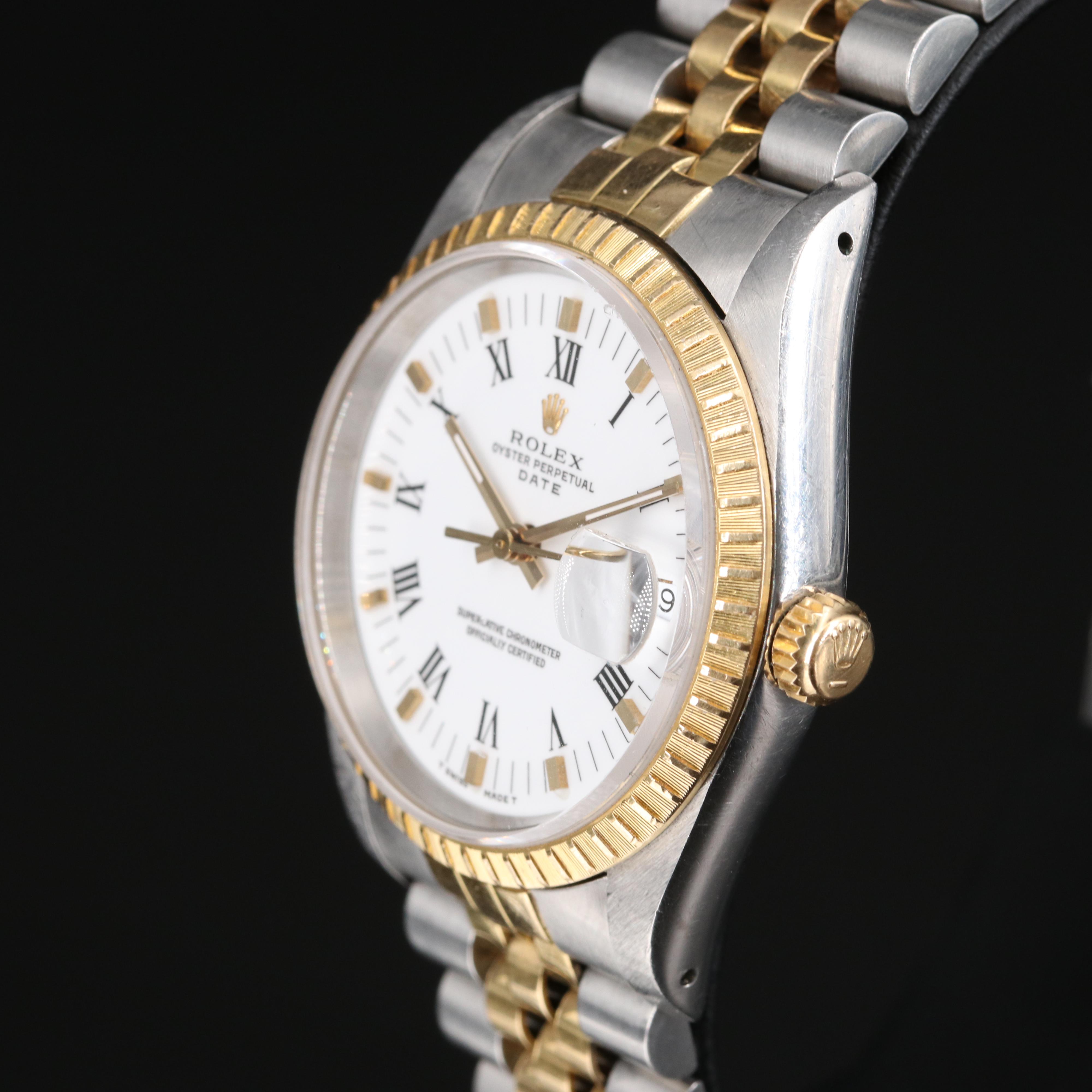 1989 Rolex "Datejust" 18K Gold and Stainless Steel Automatic Watch