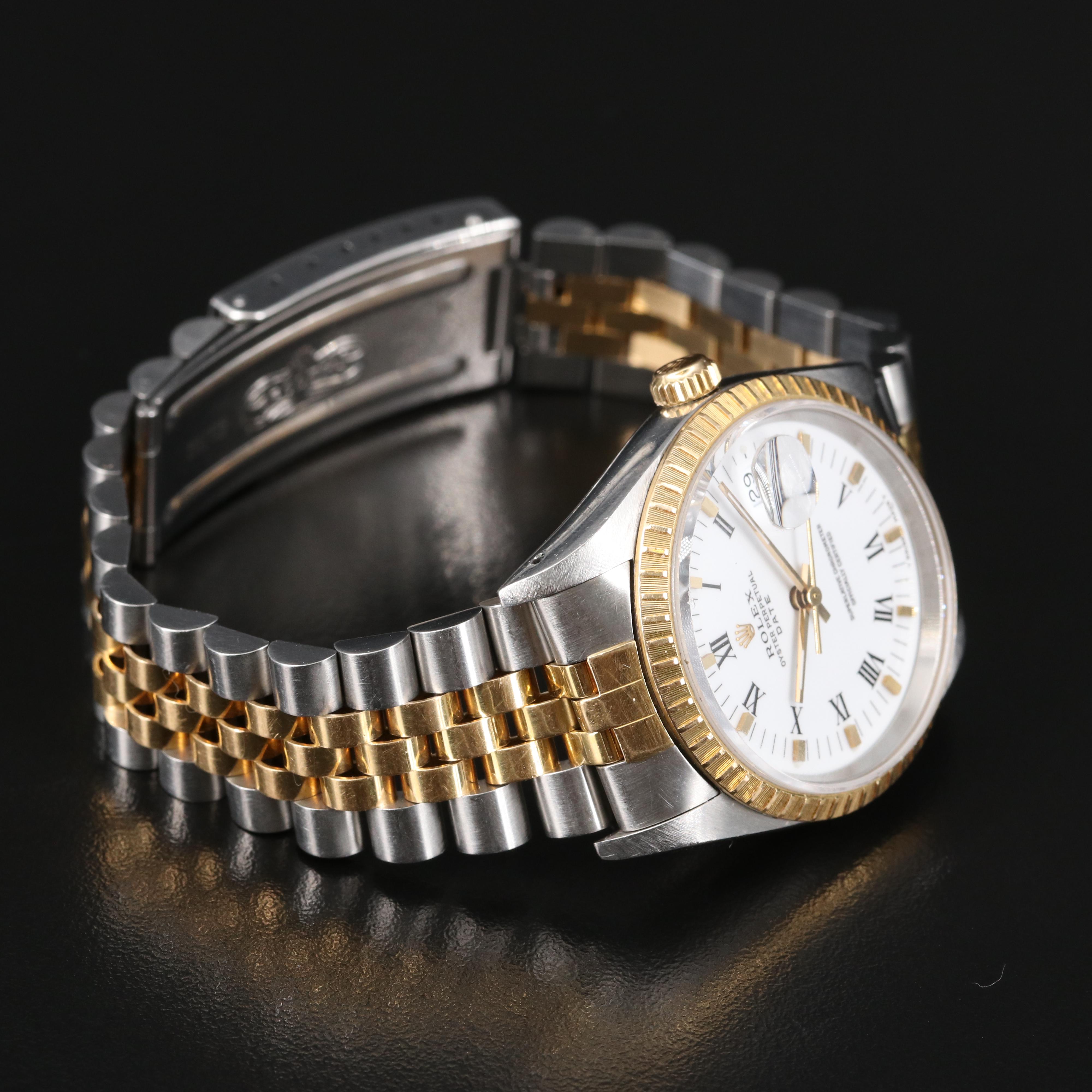 1989 Rolex "Datejust" 18K Gold and Stainless Steel Automatic Watch