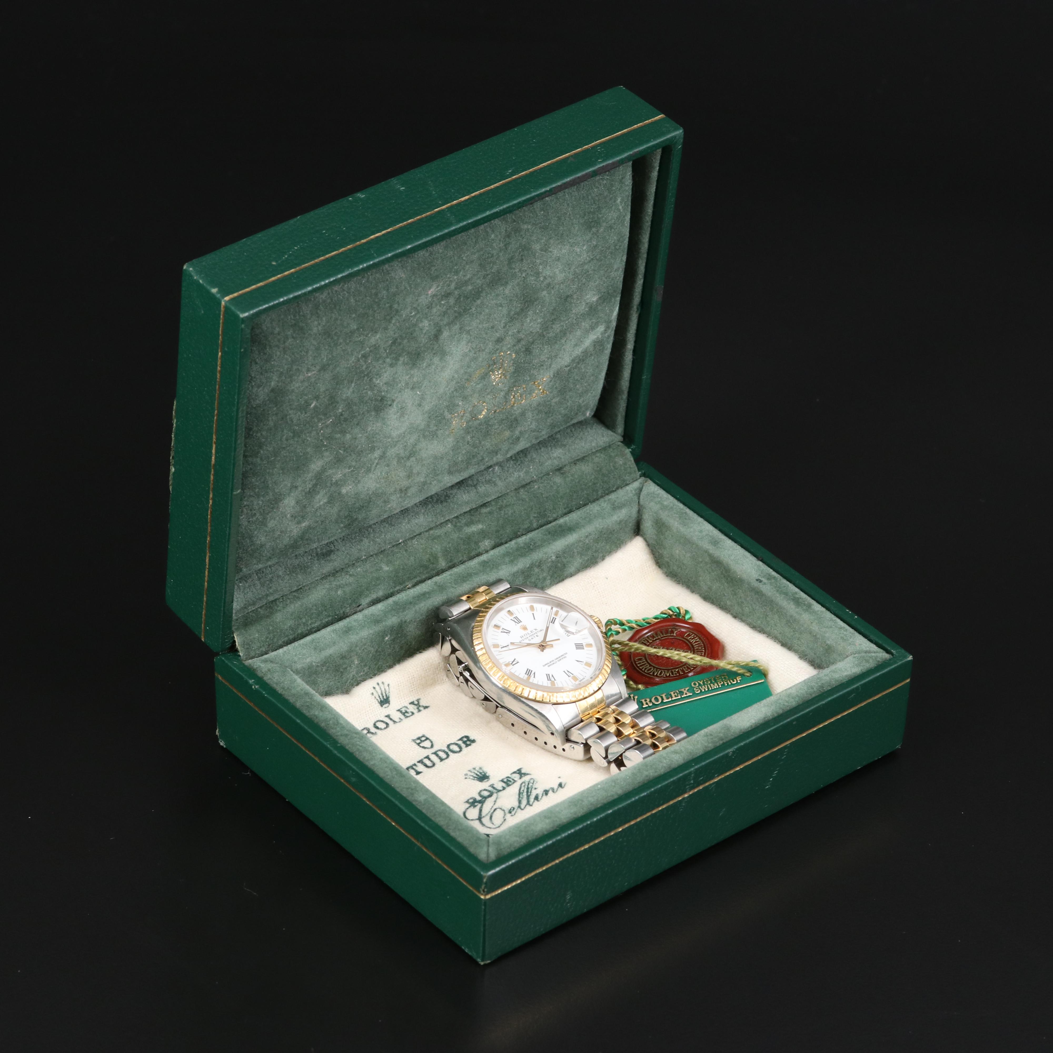 1989 Rolex "Datejust" 18K Gold and Stainless Steel Automatic Watch