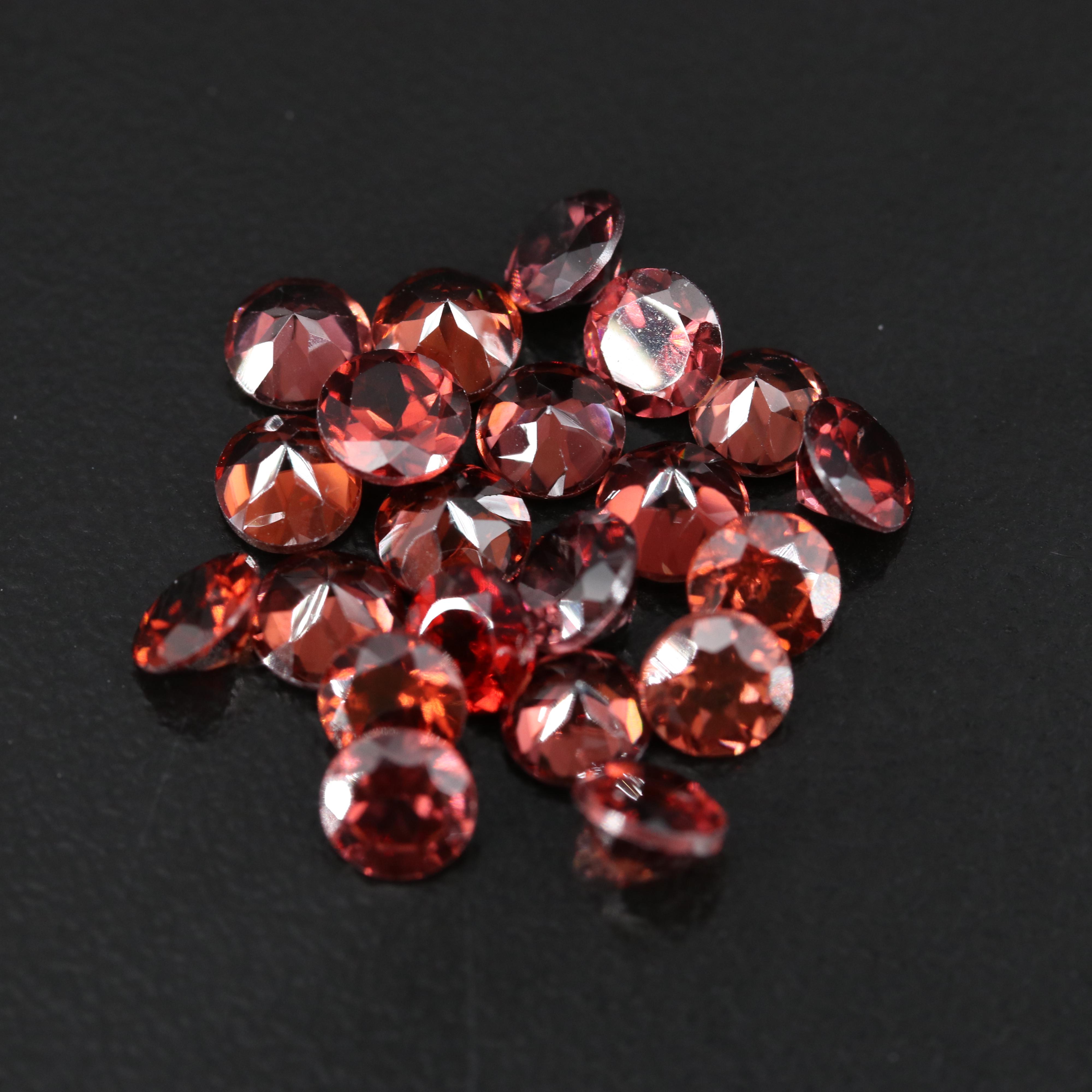 Loose 31.32 CTW Round Faceted Zircons