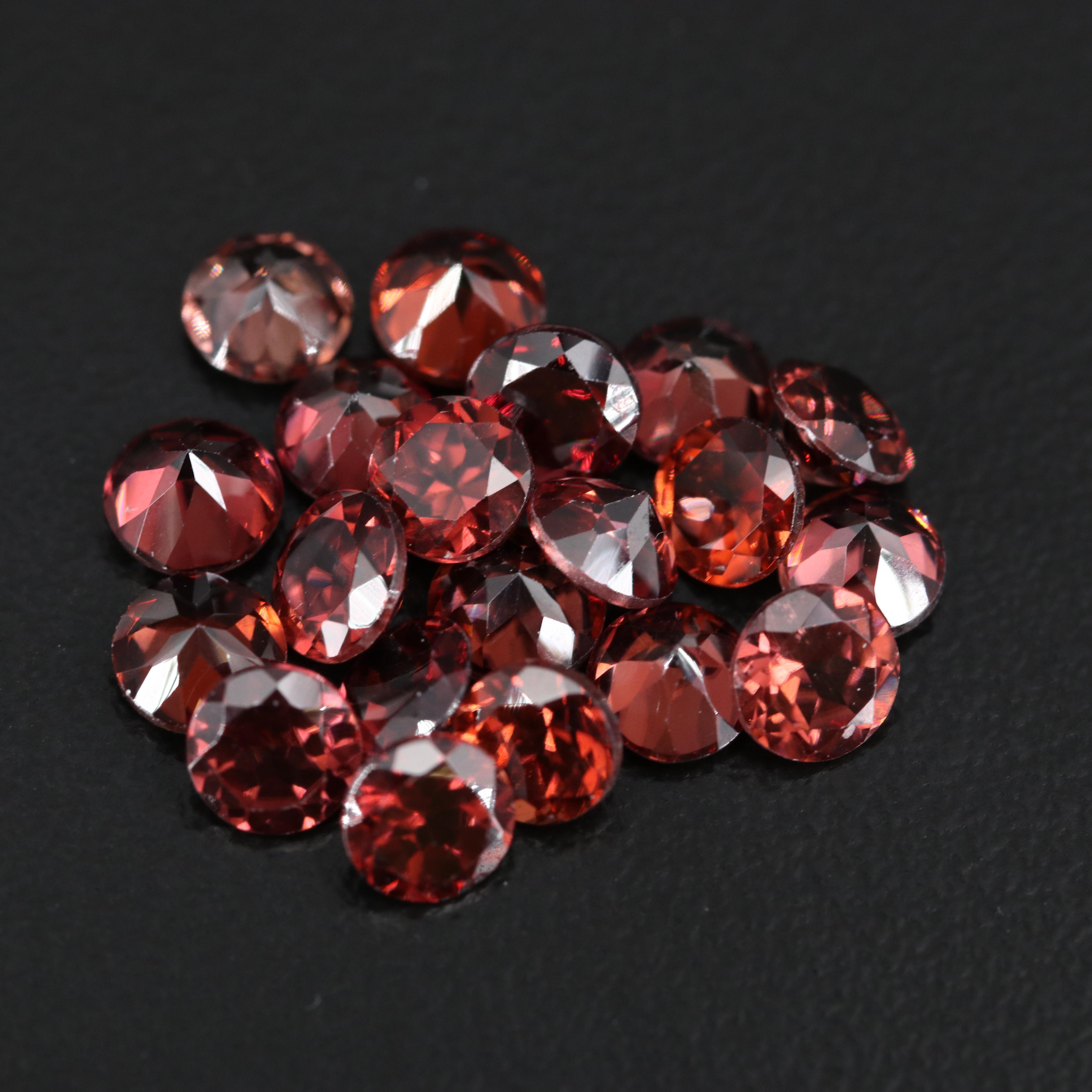 Loose 31.32 CTW Round Faceted Zircons