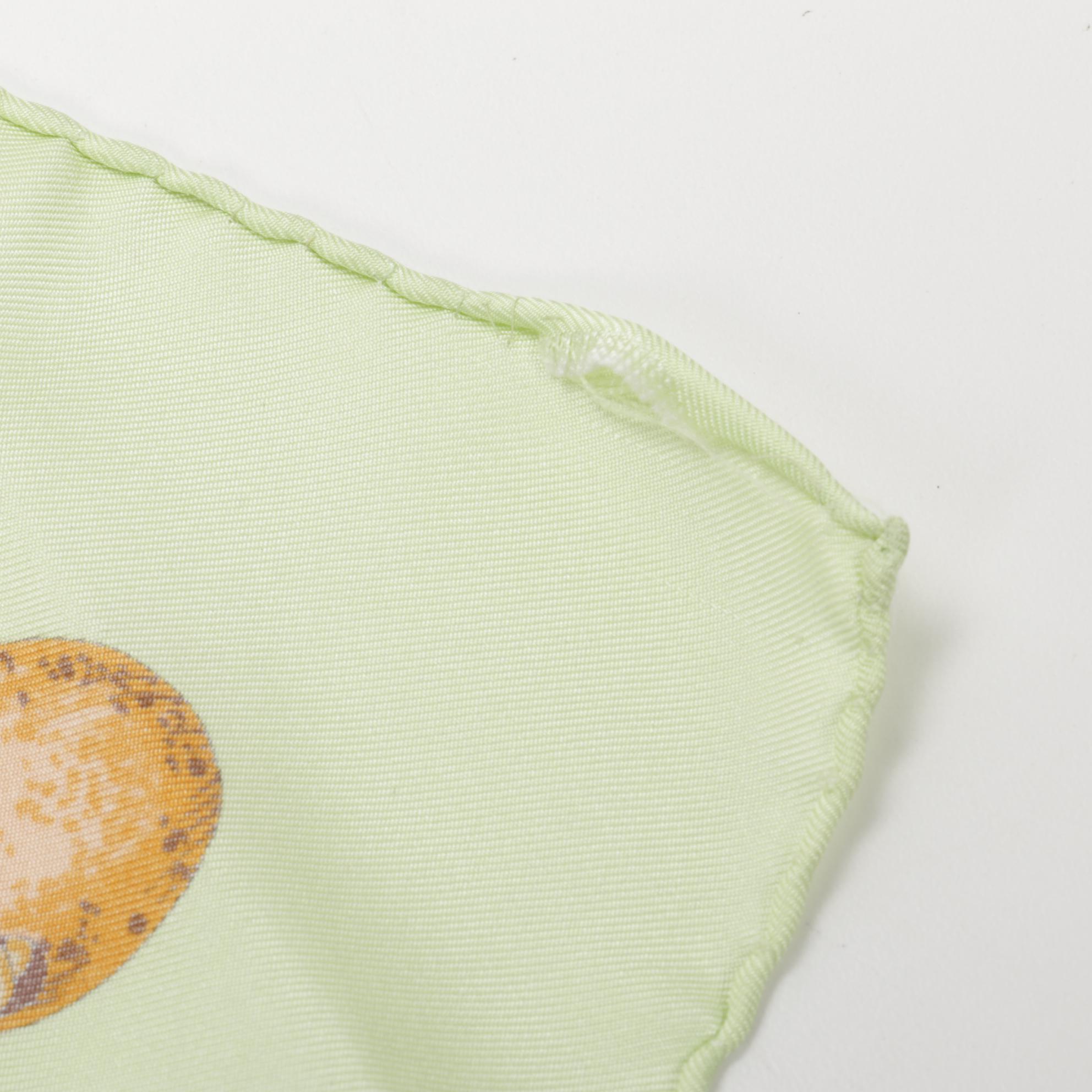 Gucci Printed Silk Twill Scarf in Multicolor Seashell and Net Motif