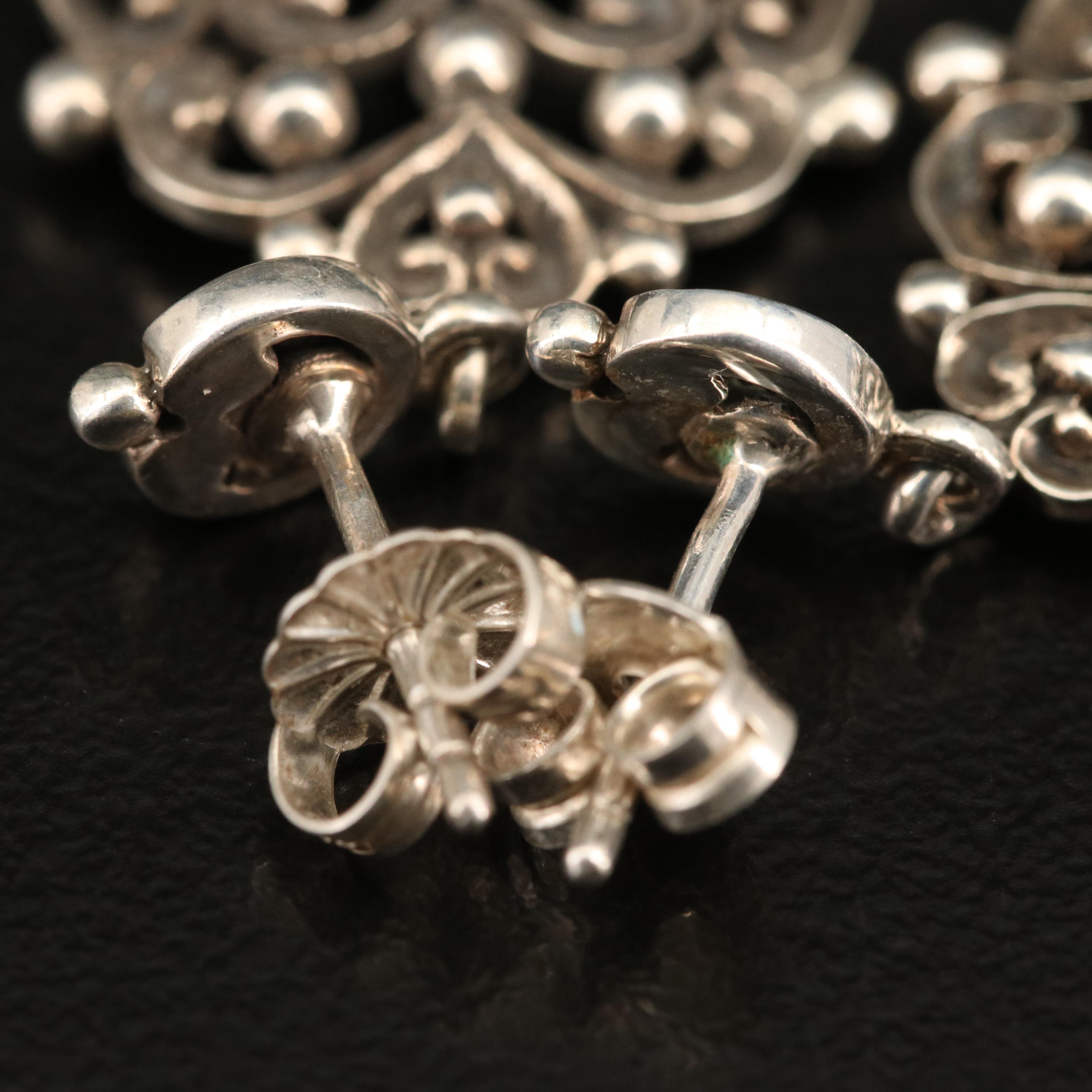 Sterling Silver Earrings Including Turquoise, Pearls and Jasper