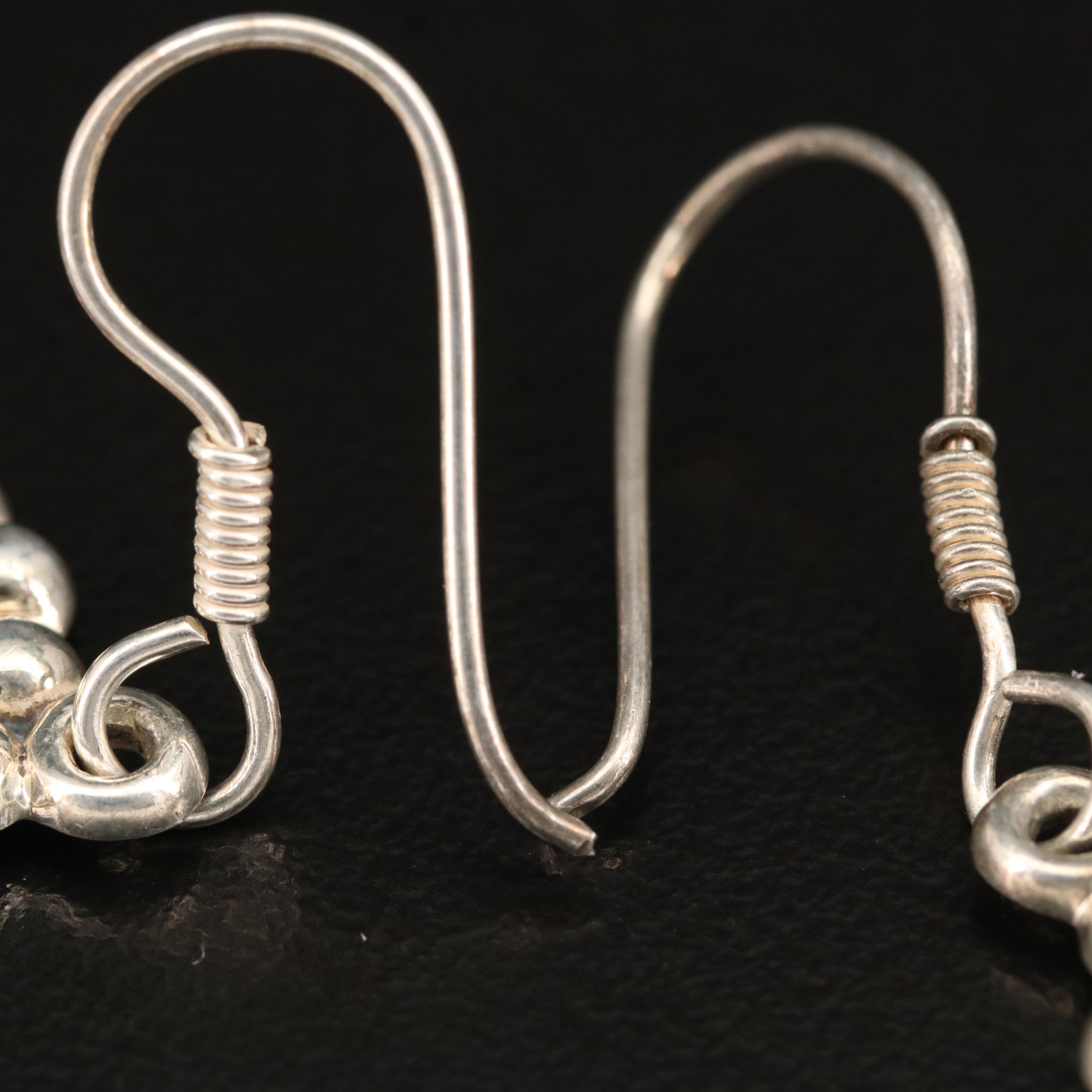 Sterling Silver Earrings Including Turquoise, Pearls and Jasper