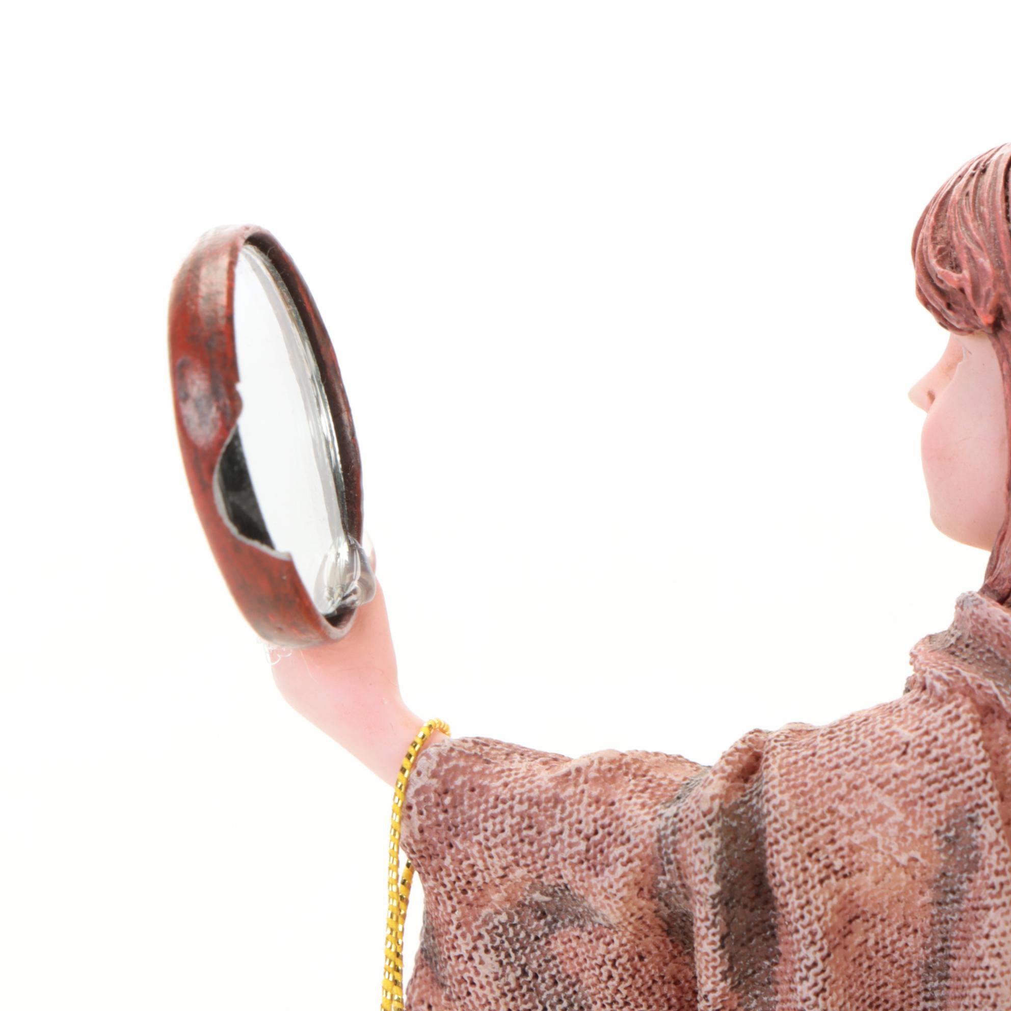 Enesco and Other Raggedy Ann & Andy Figurines with Display Shelves