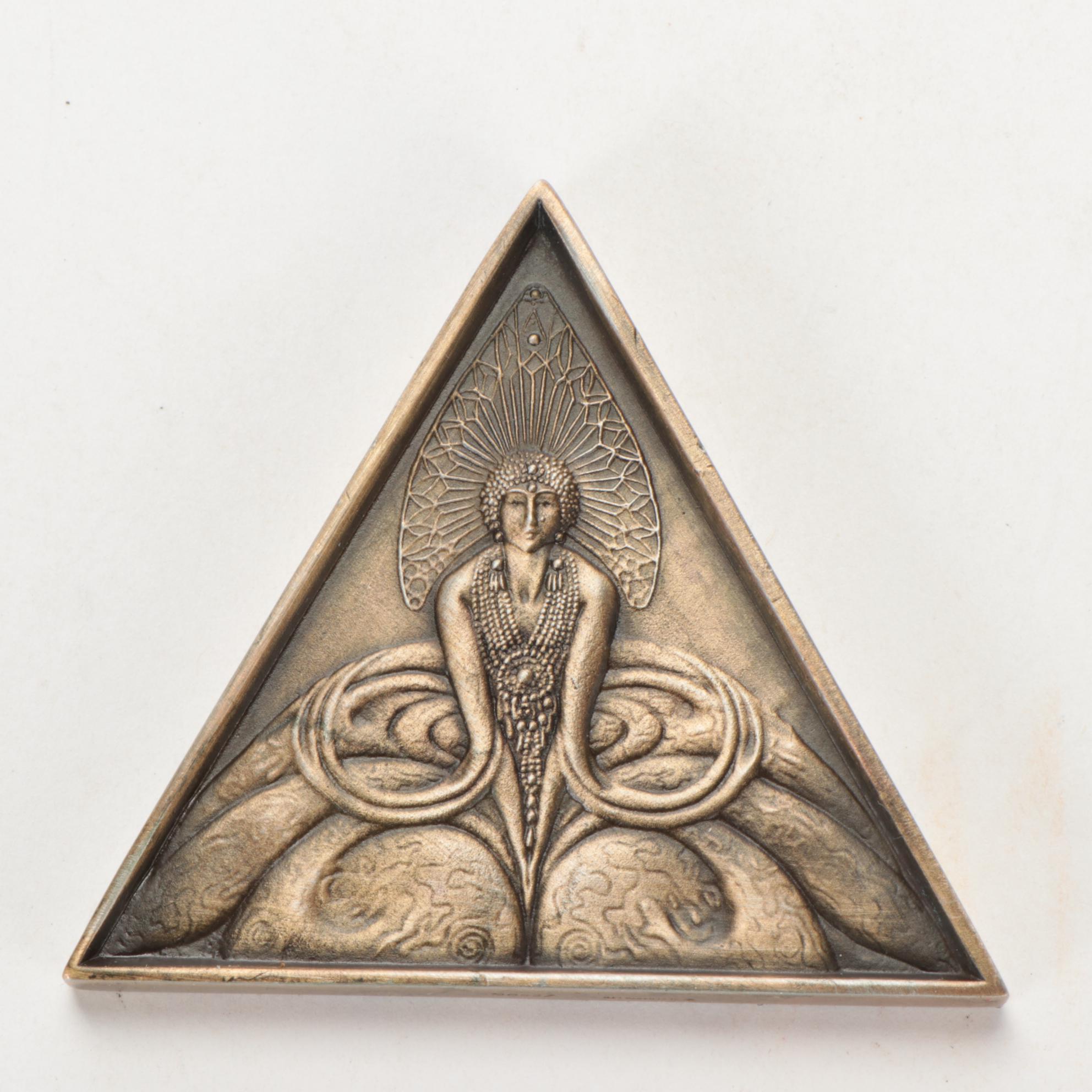 Bronze Tone Medallions after Erté