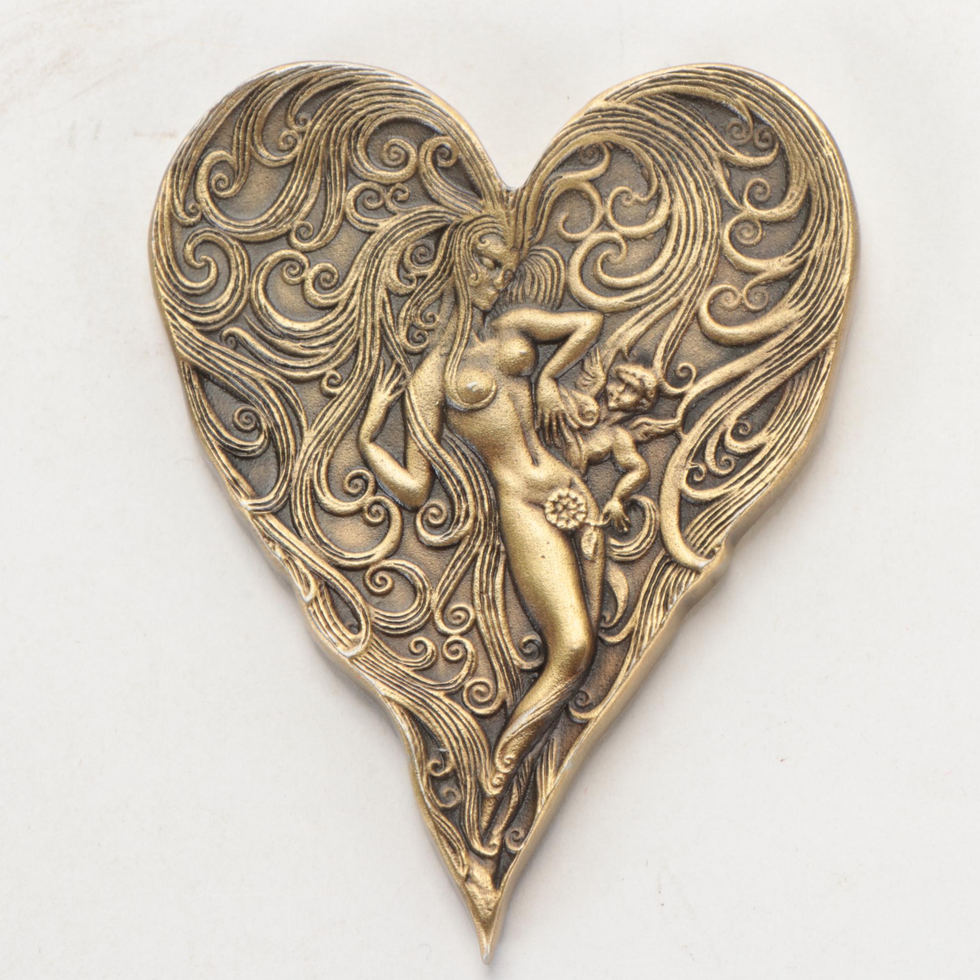 Bronze Tone Medallions after Erté