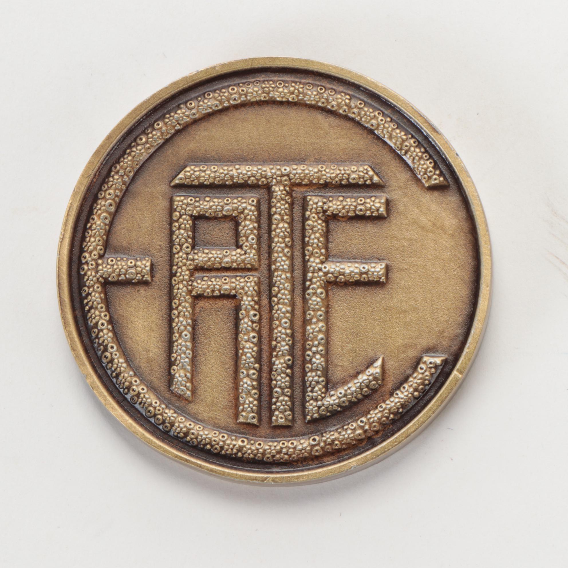 Bronze Tone Medallions after Erté