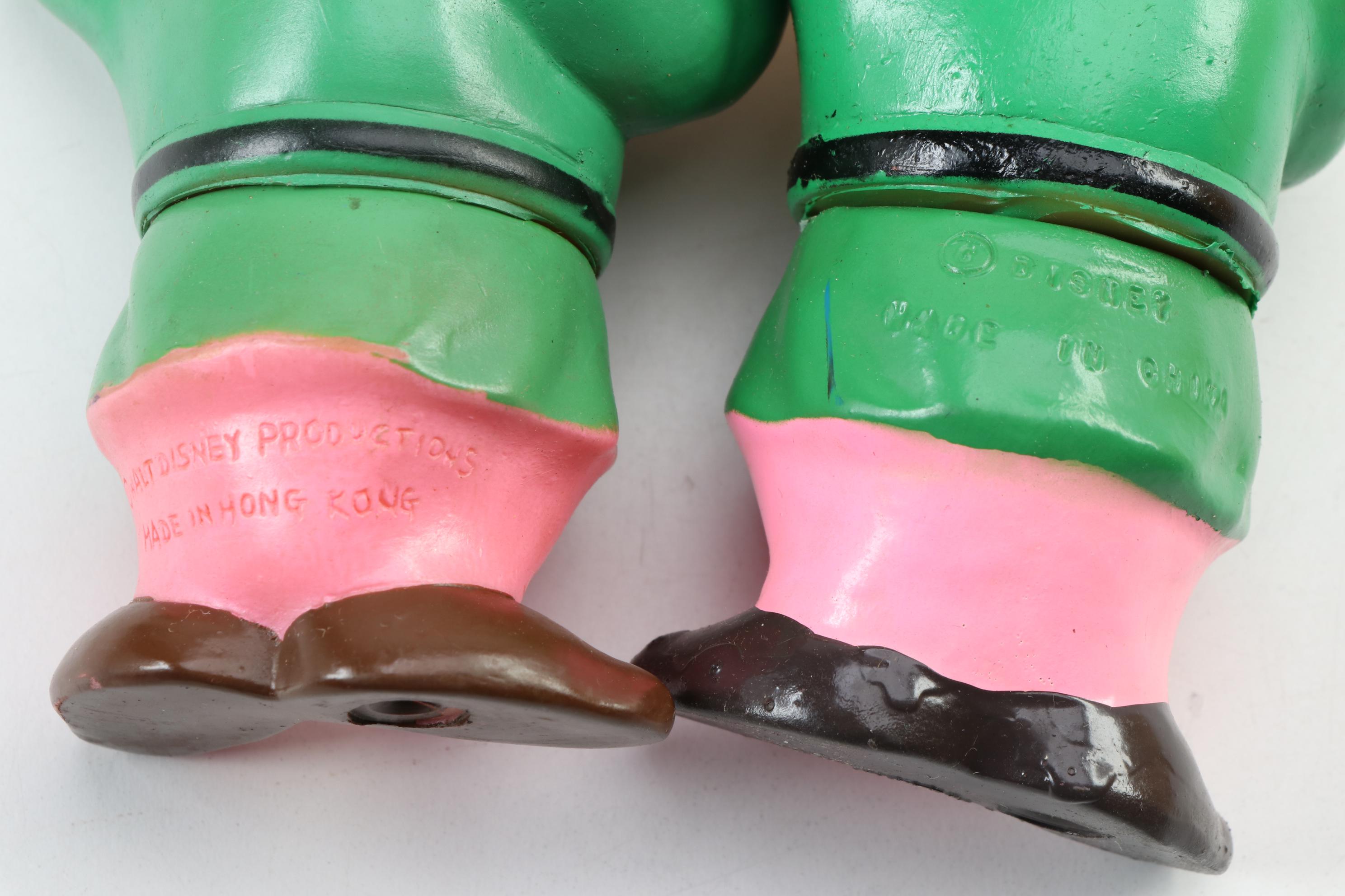 Disney "The Seven Dwarfs" Rubber Figures, Late 20th Century