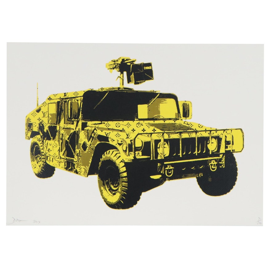 Death NYC Pop Art Graphic Print of Military Utility Vehicle, 21st Century