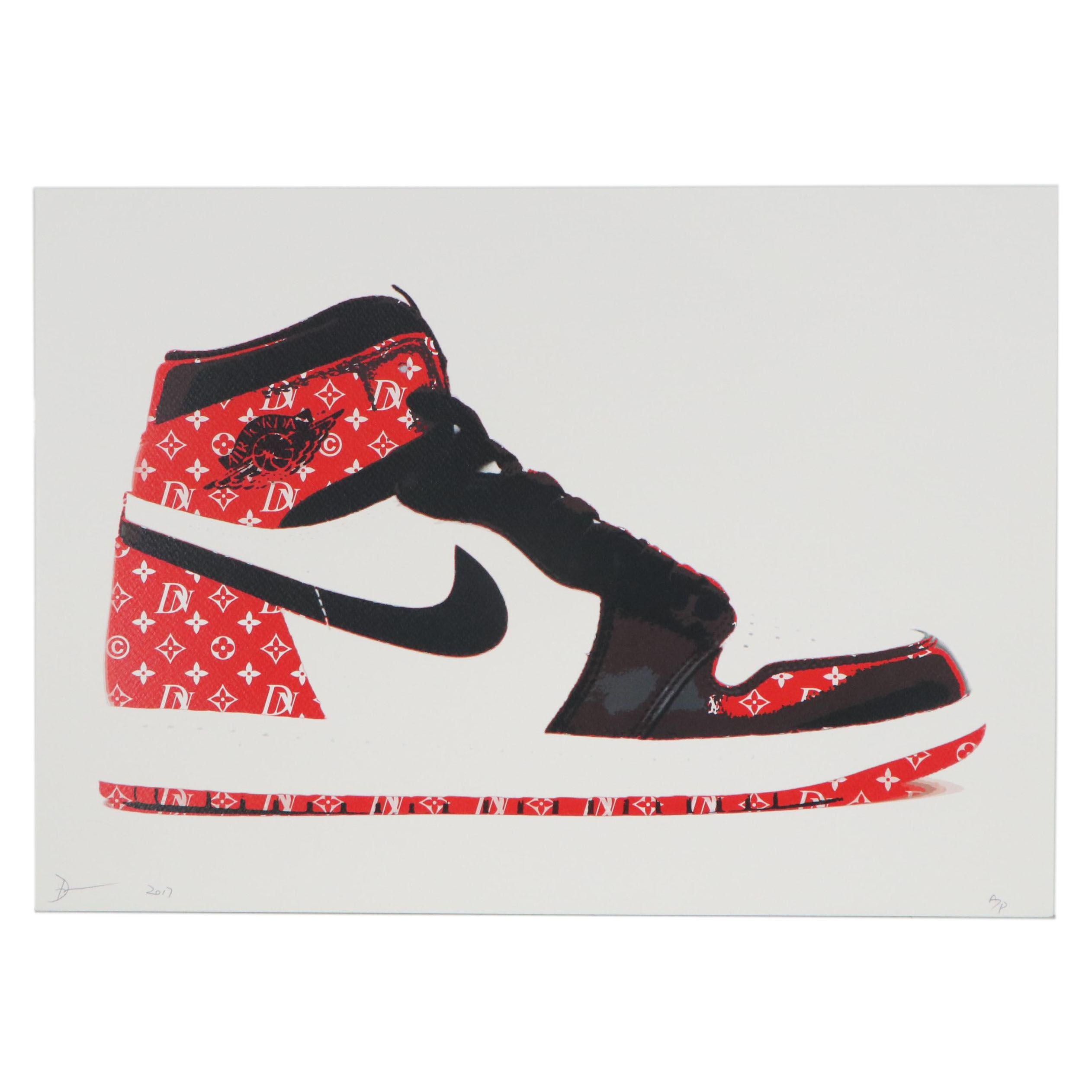 Death NYC Pop Art Graphic Print of Nike Sneaker, 2017