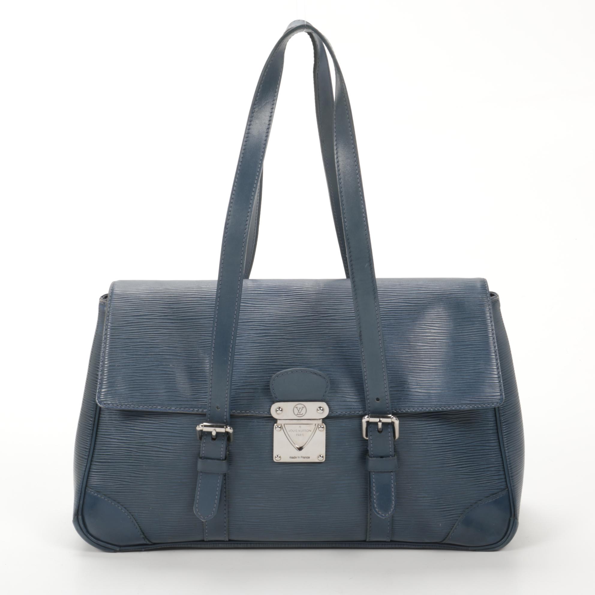 Louis Vuitton Segur MM in Blue Epi Leather