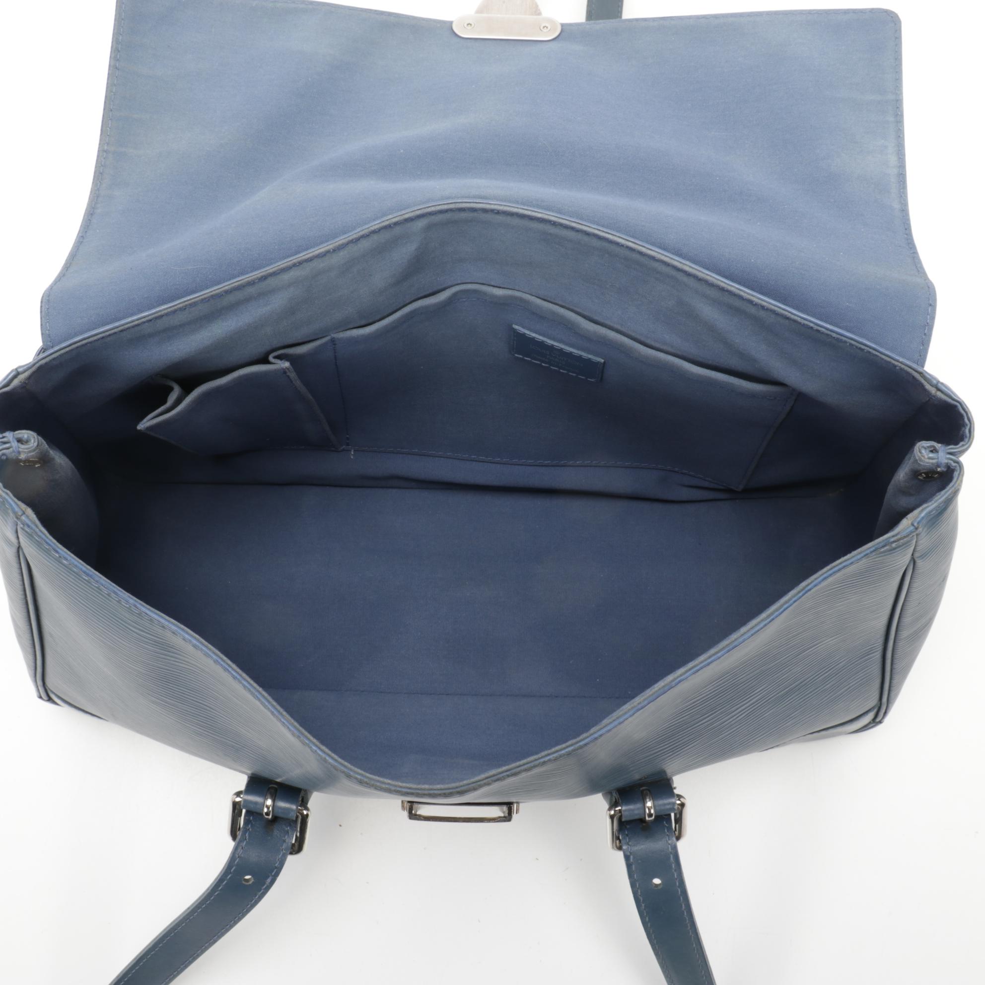 Louis Vuitton Segur MM in Blue Epi Leather