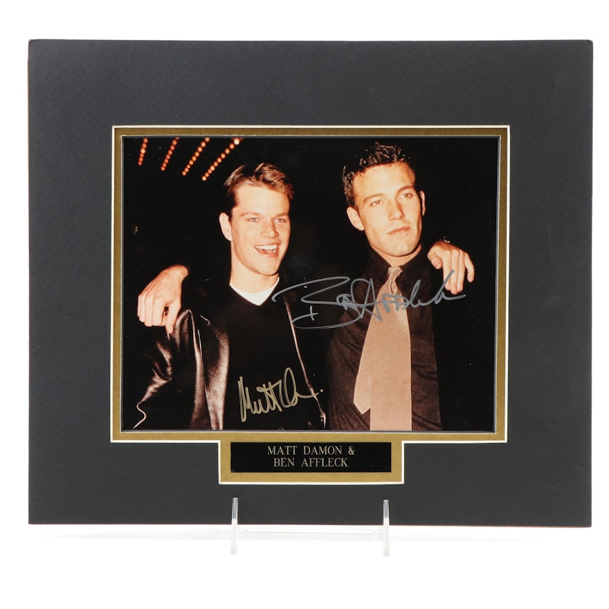 Matt Damon and Ben Affleck Signed Oscars After Party Photo Print, 1999