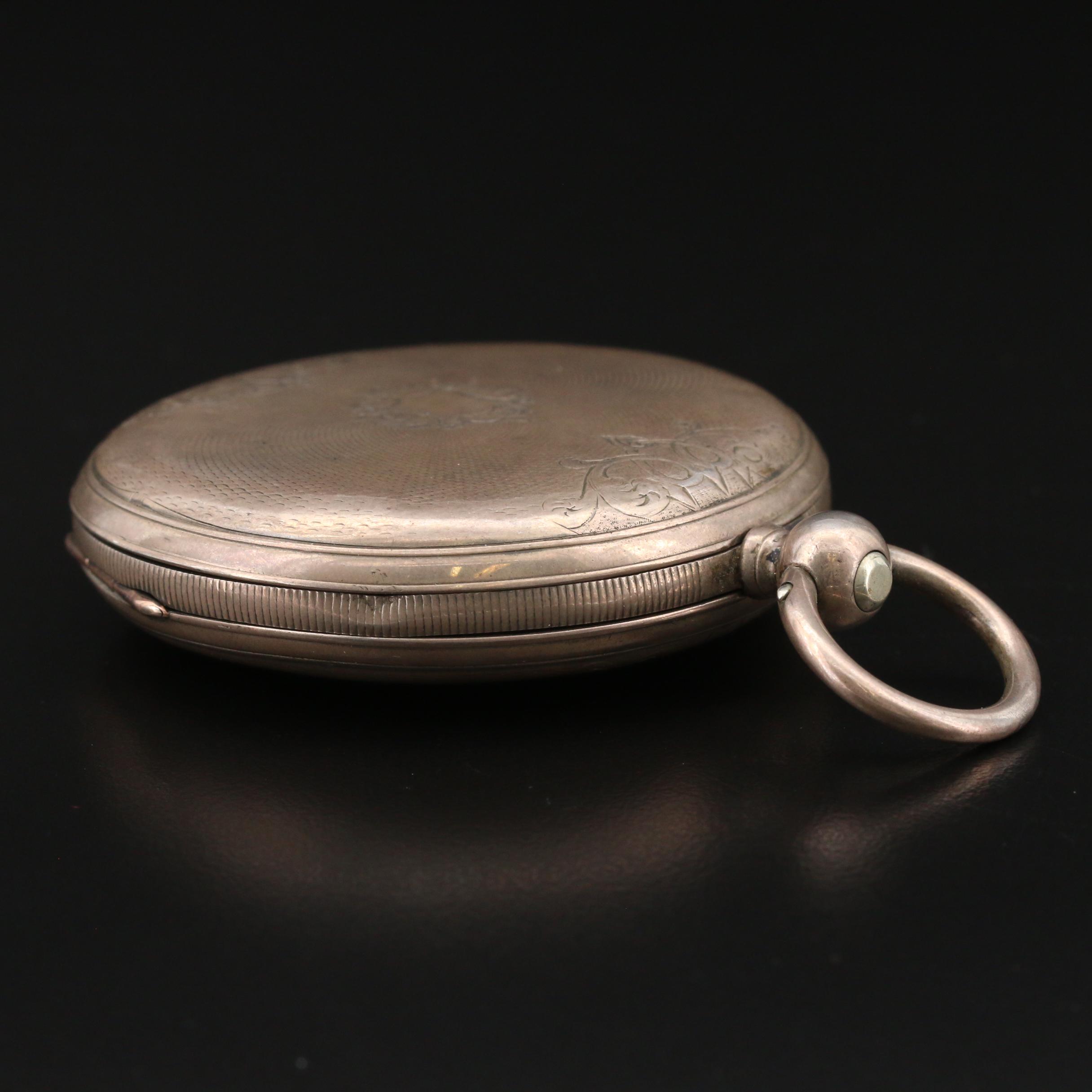 Antique James Pooley 800 Silver Pocket Watch