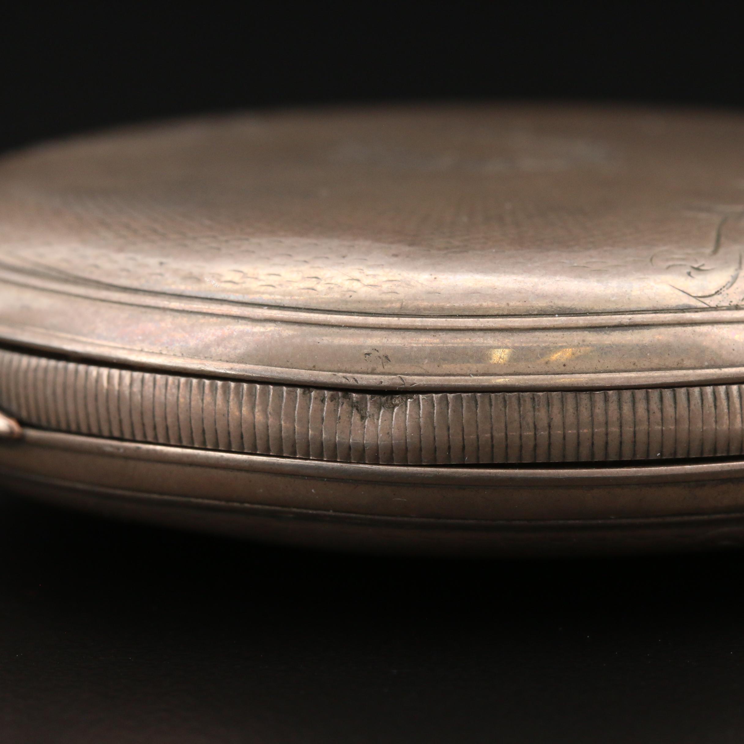 Antique James Pooley 800 Silver Pocket Watch