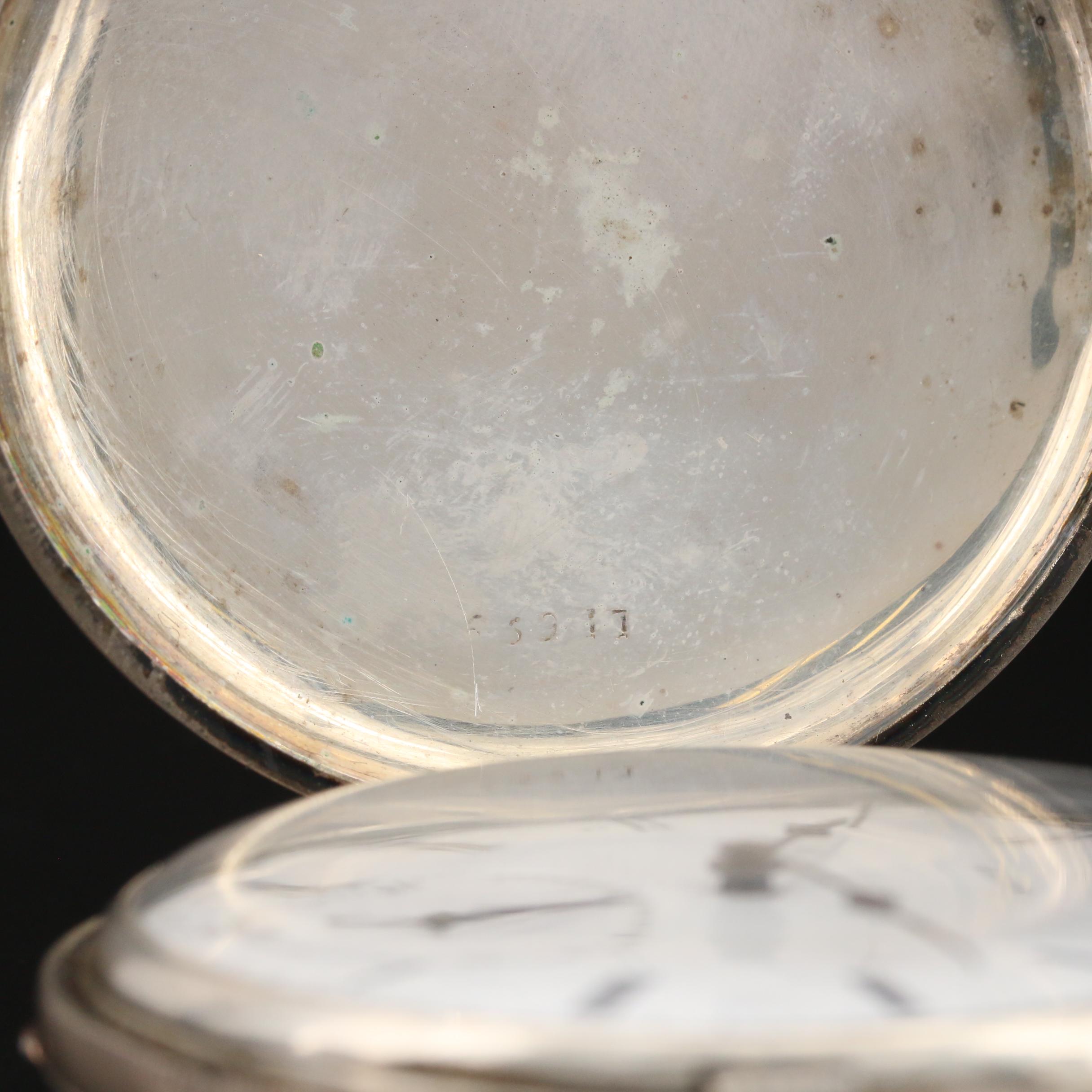 Antique James Pooley 800 Silver Pocket Watch