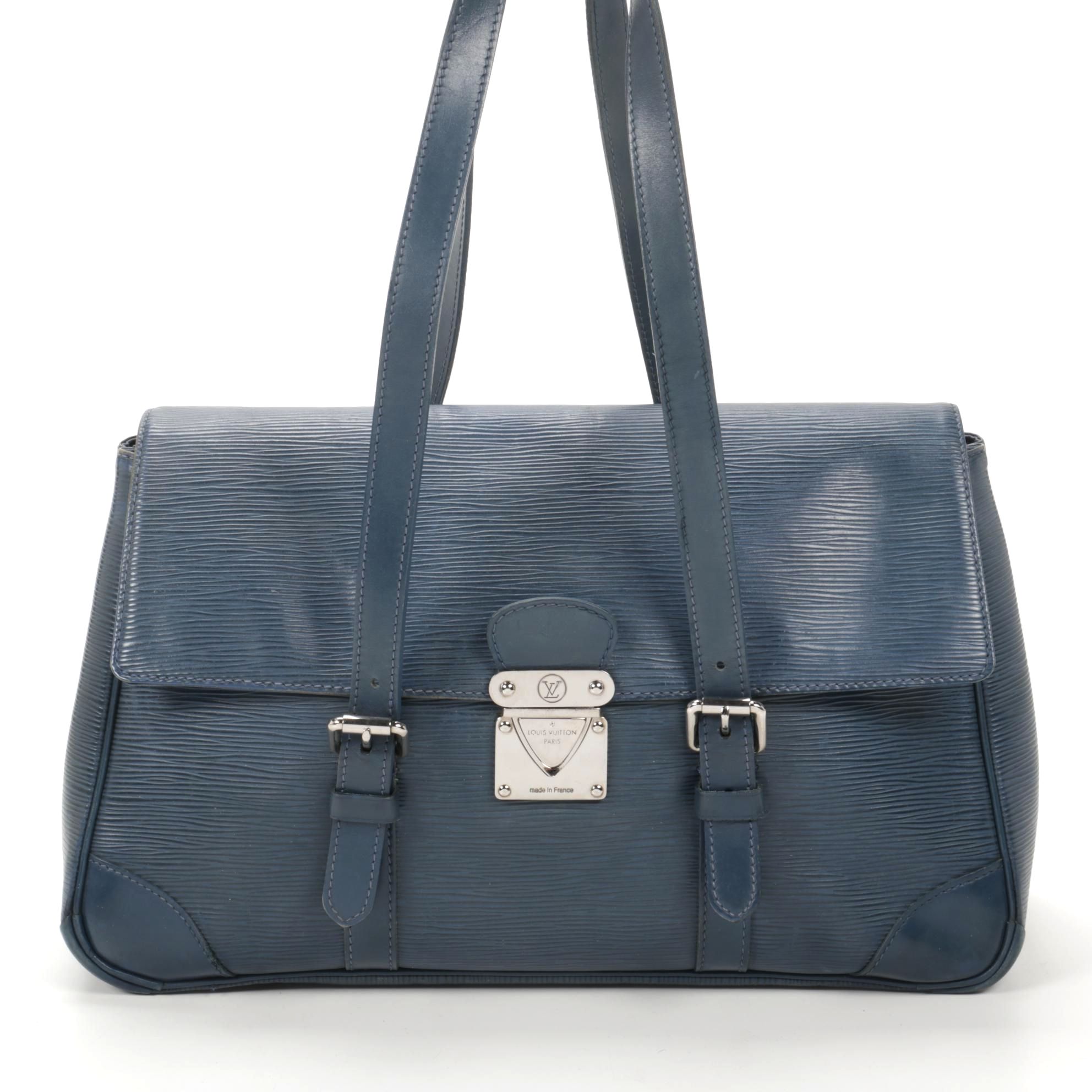 Louis Vuitton Segur MM in Blue Epi Leather