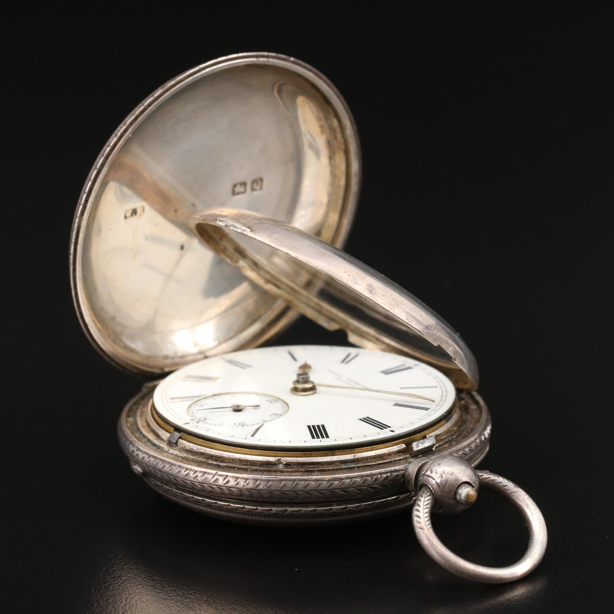 John Forrest English Sterling Silver Pocket Watch